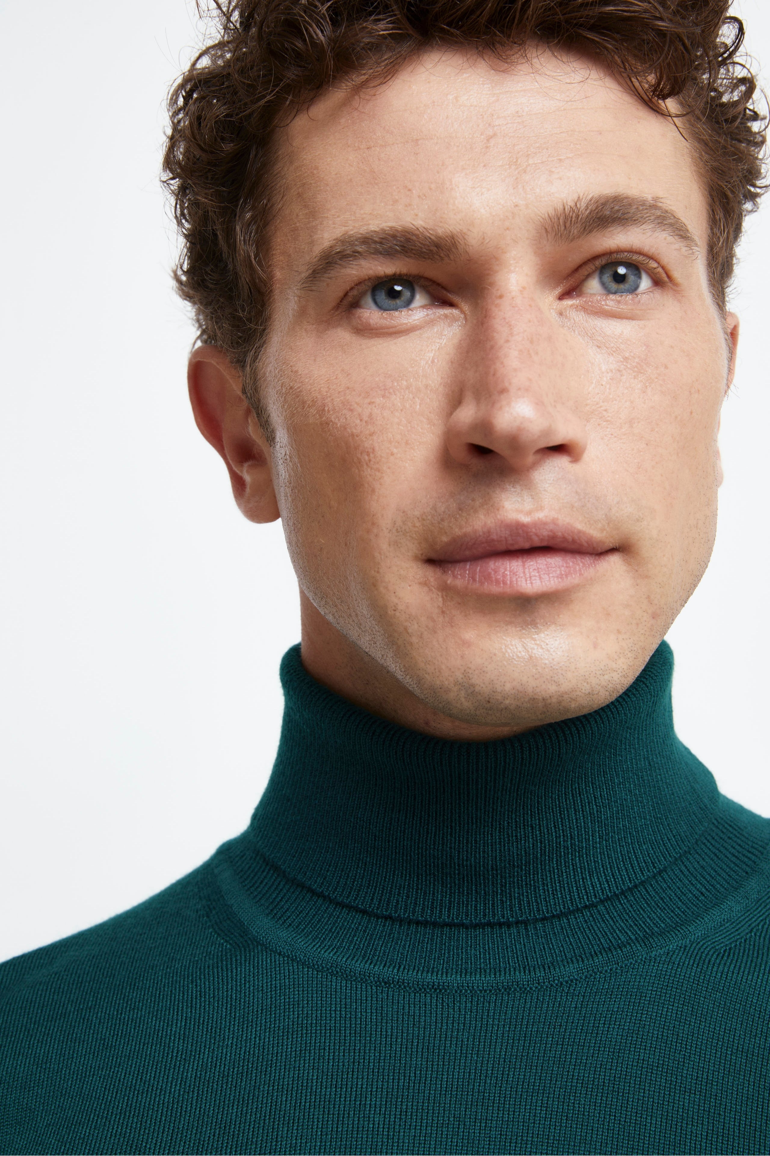 Merino Wool Turtleneck - Dark green