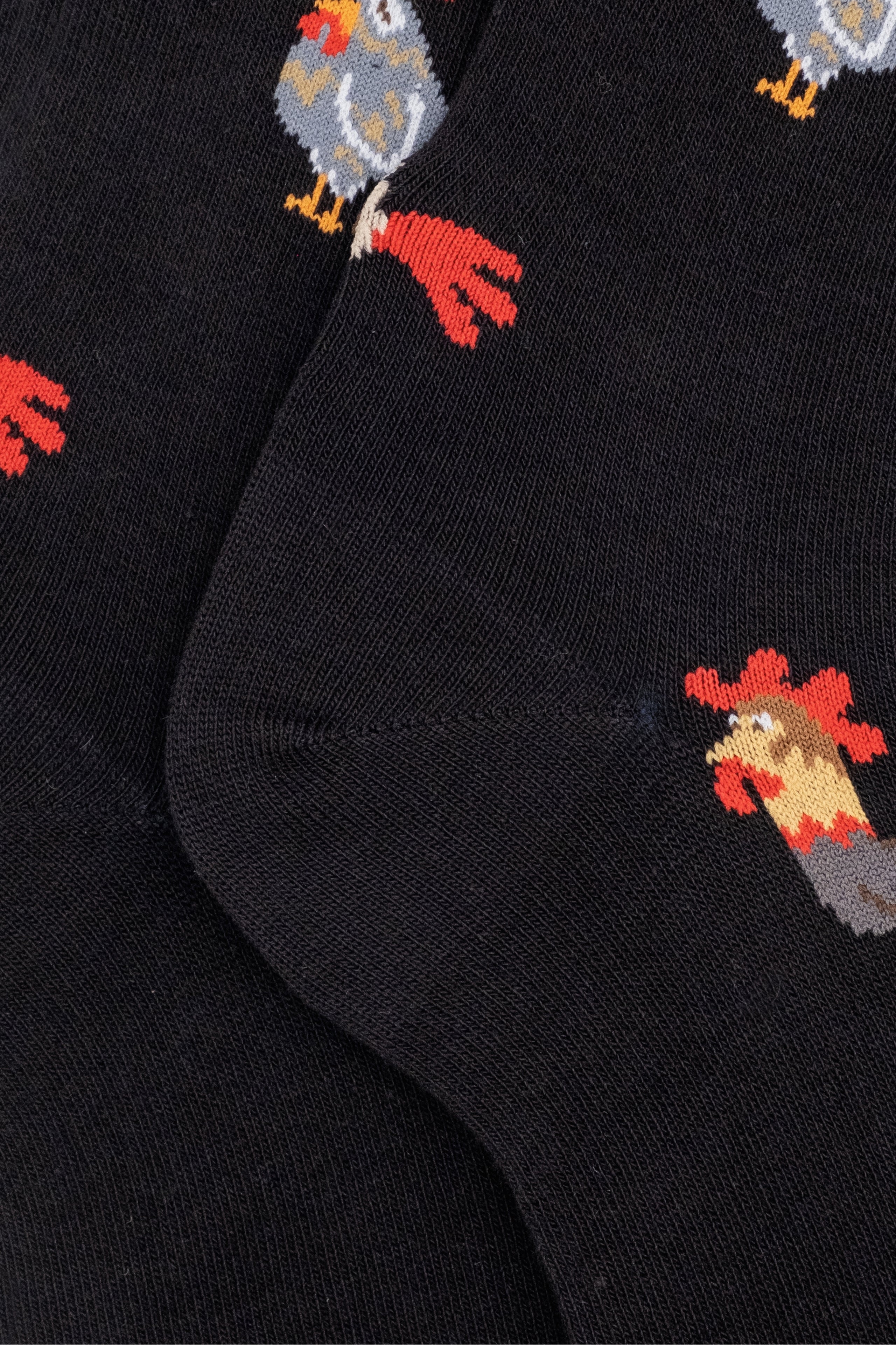 Chaussettes Longues à Motifs - Noir