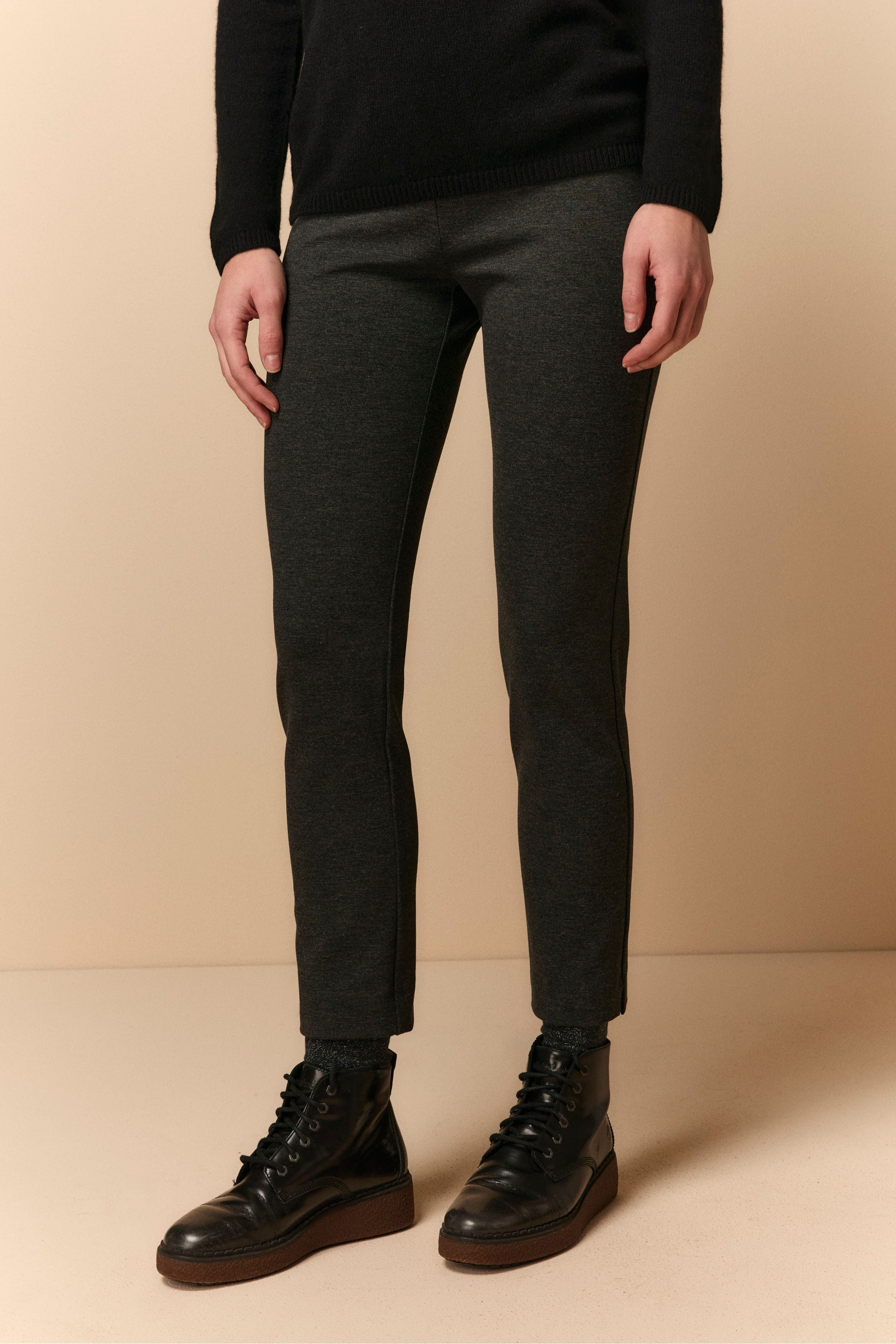 Trousers with elastic - Charcoal grey