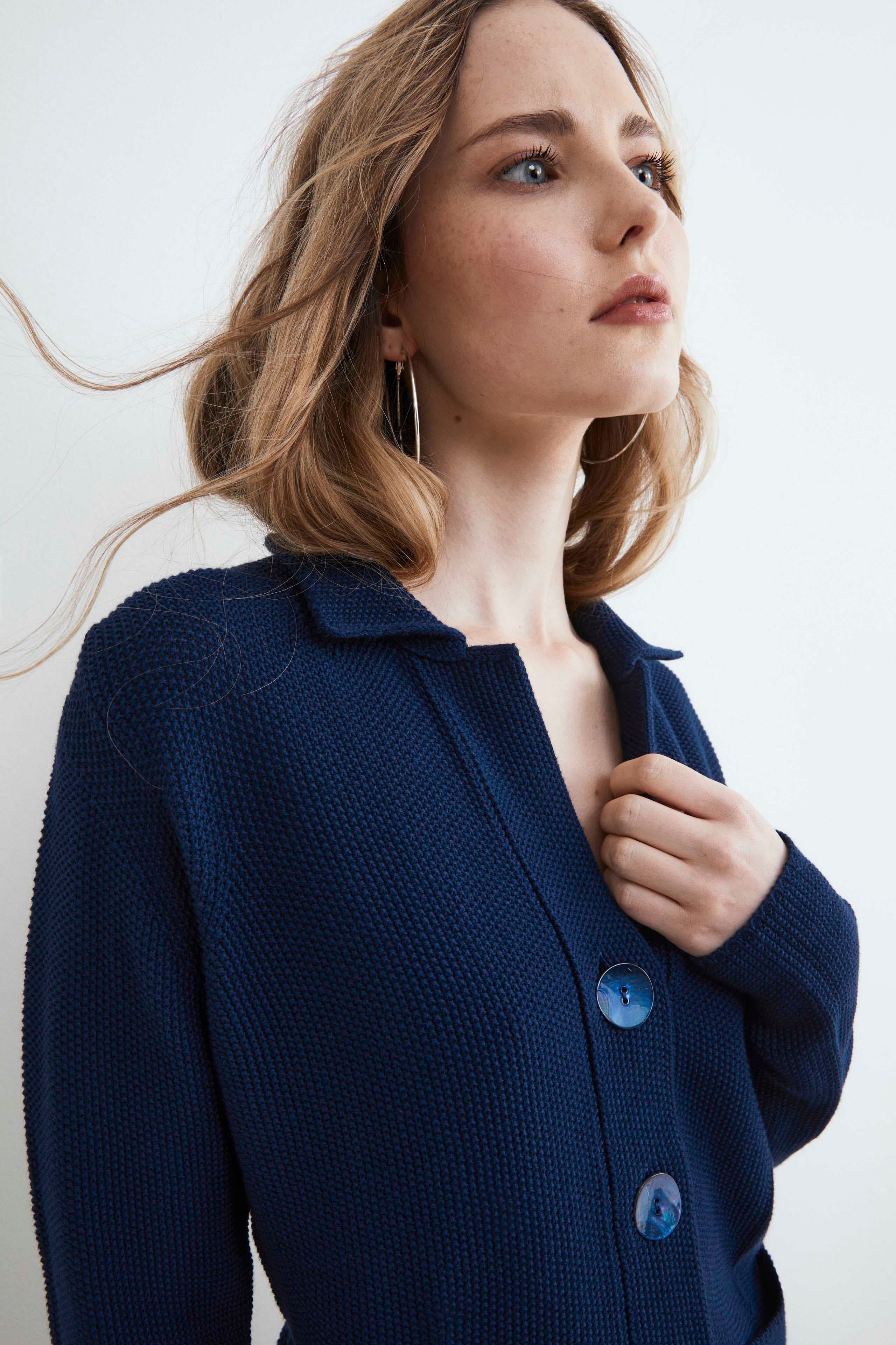 Cardigan avec boutons - BLEU