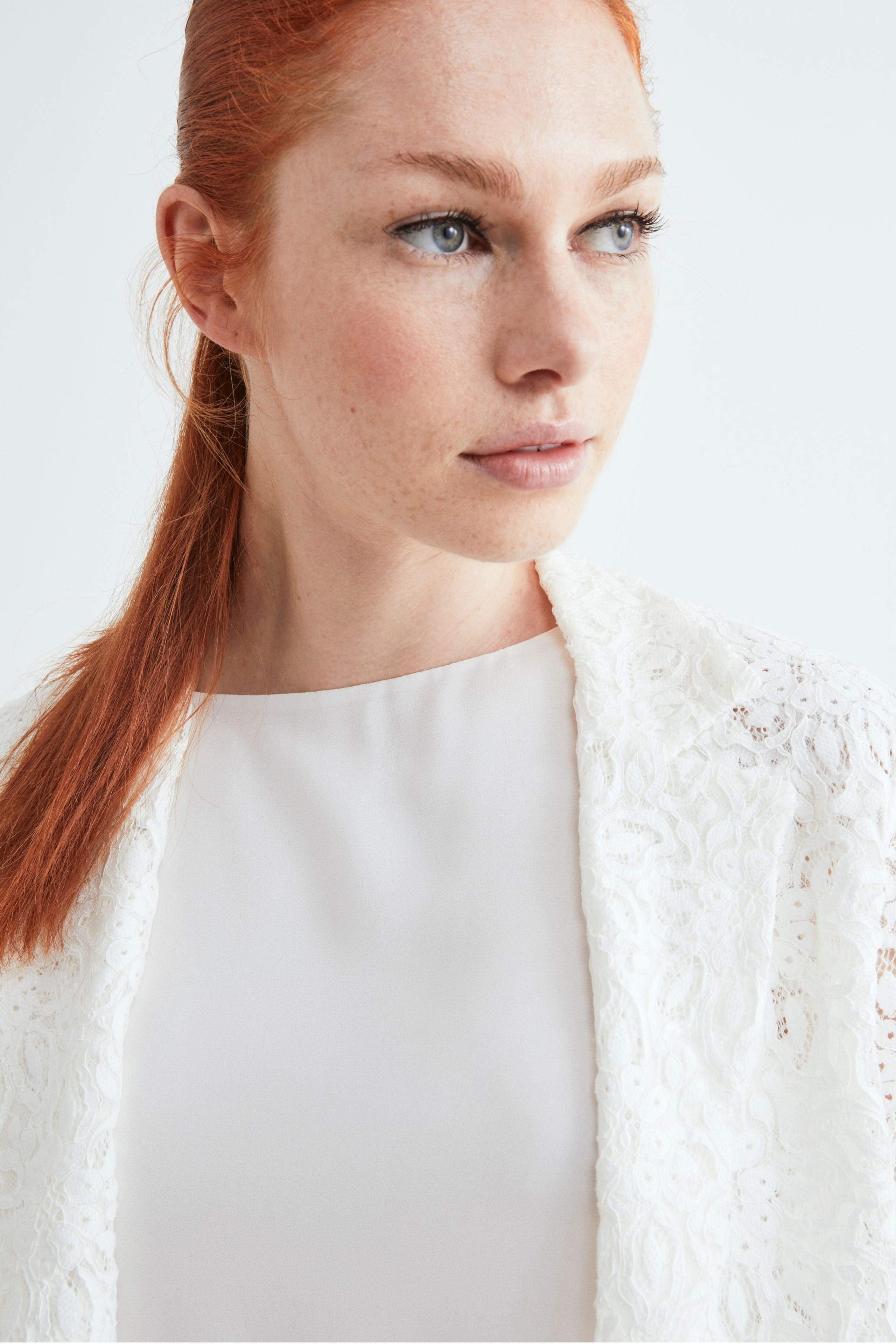 Lace jacket - WHITE