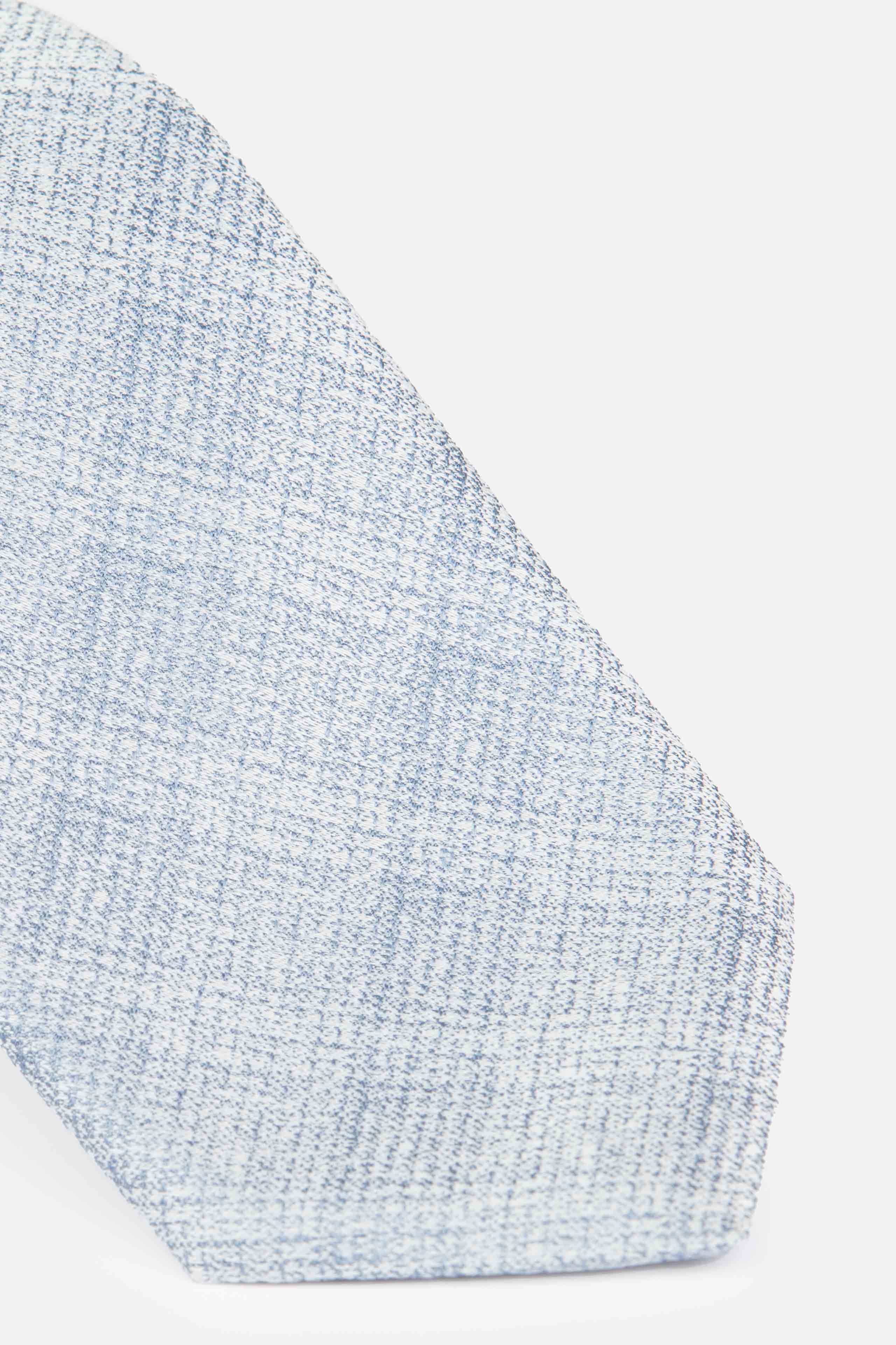 Cravate à micro-motifs bleu clair - Motif bleu clair