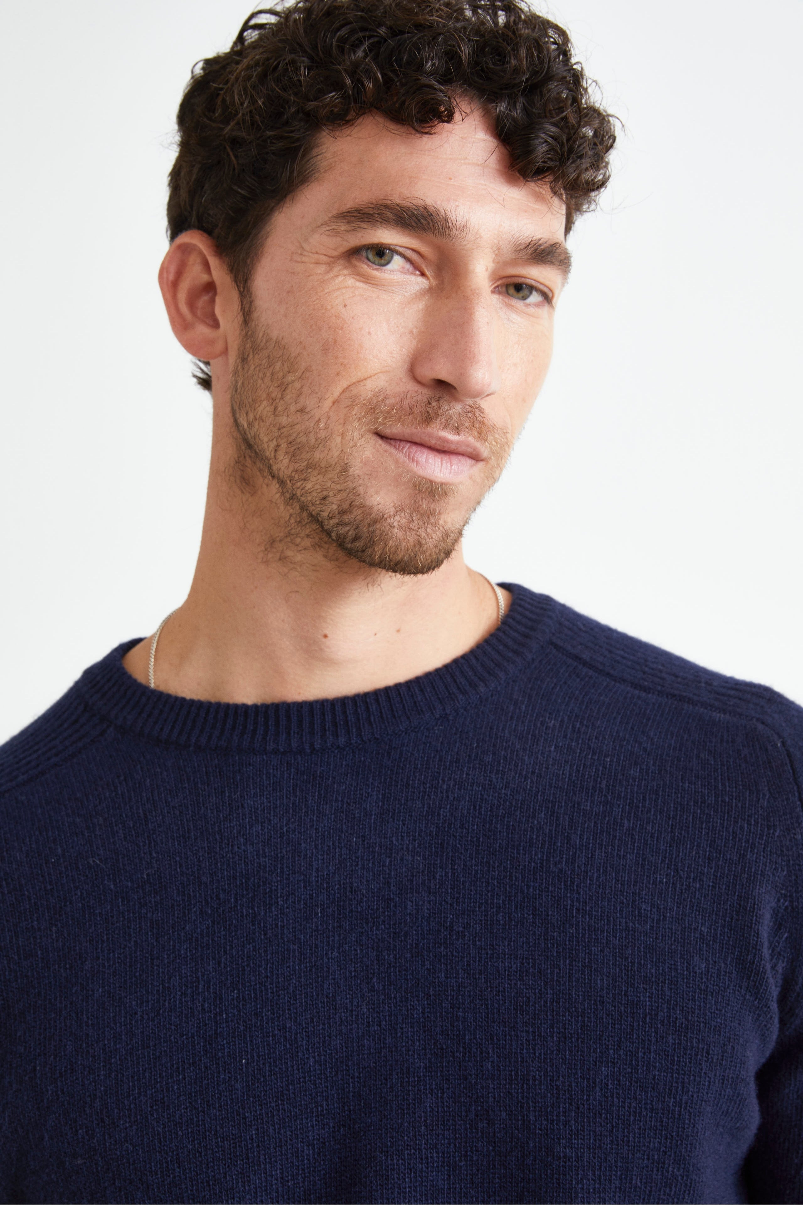 Wool and Cashmere Crewneck Sweater - Midnight blue