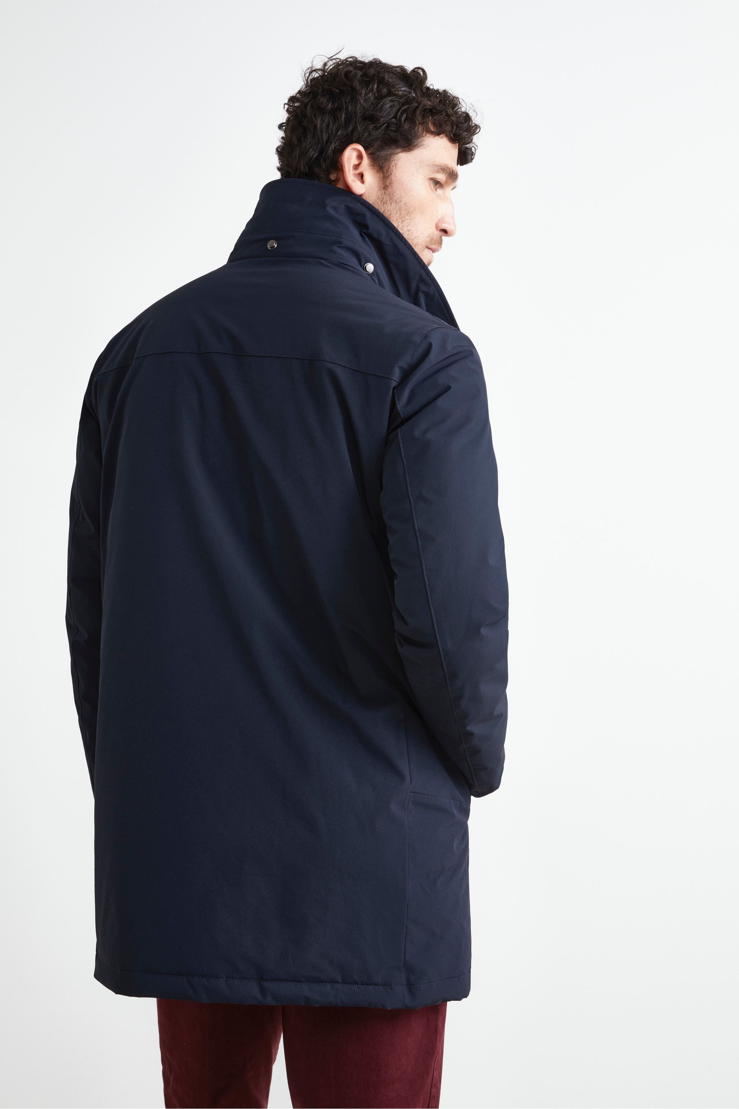 Steppjacke mit Kapuze - BLAU