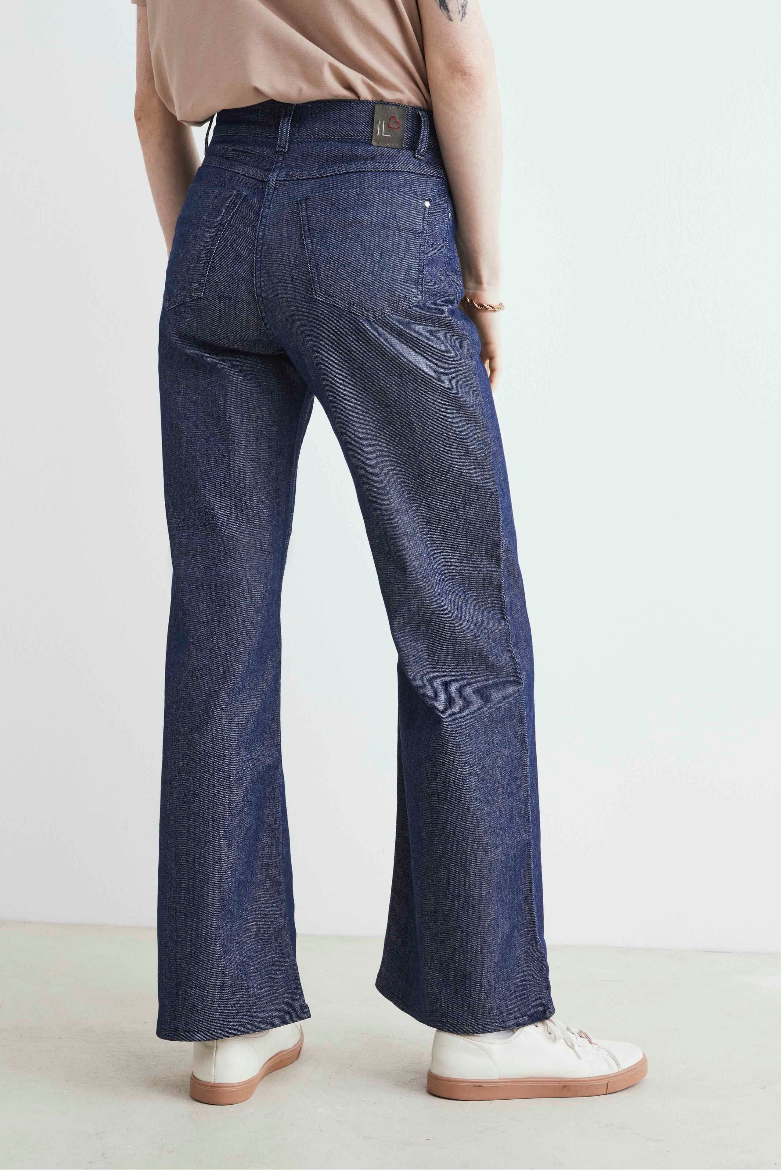 5-pocket palazzo jeans - DENIM