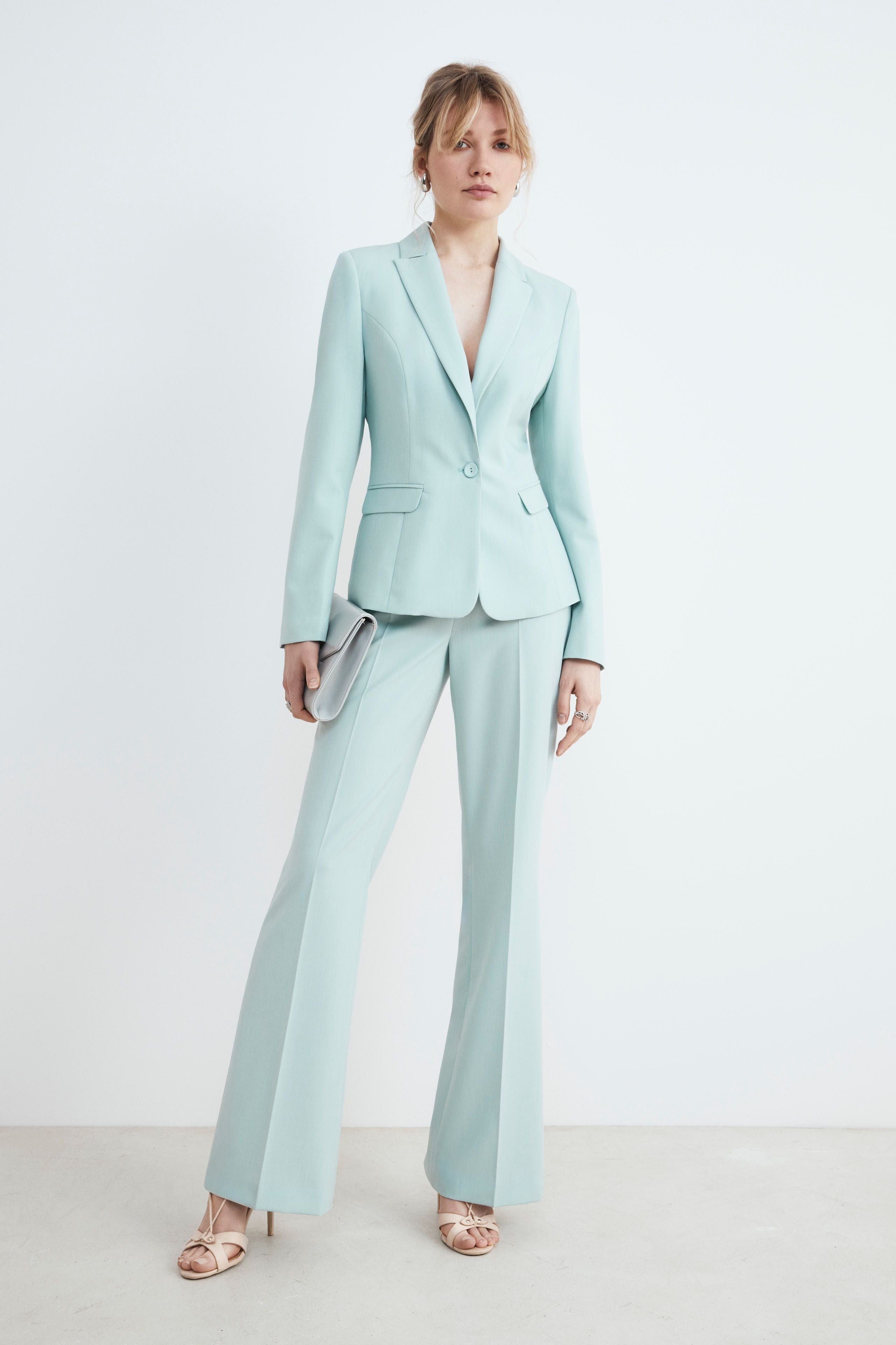 Elegante formelle Hose - Aqua grün