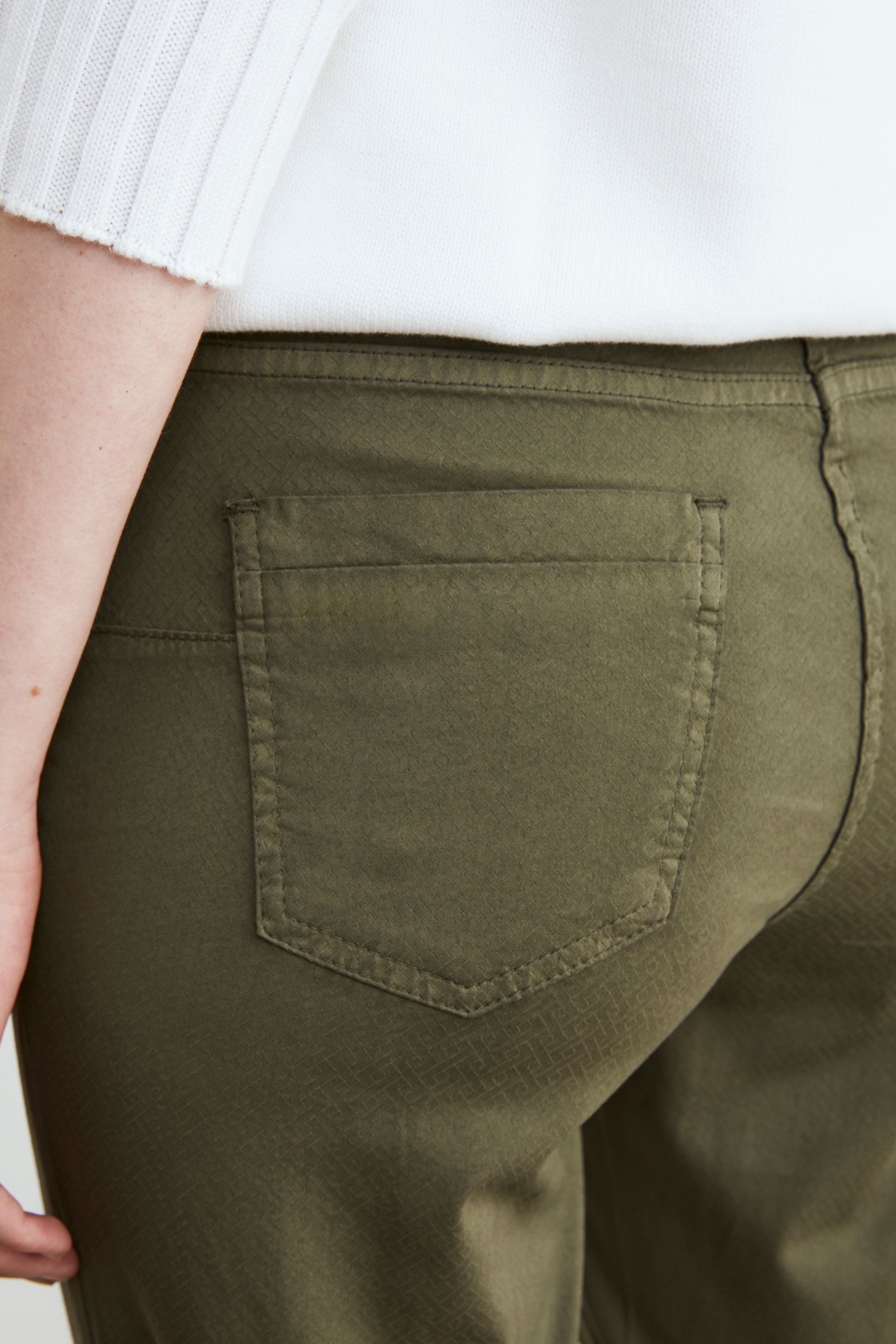 Pantalon décontracté à 5 poches - Vert militaire