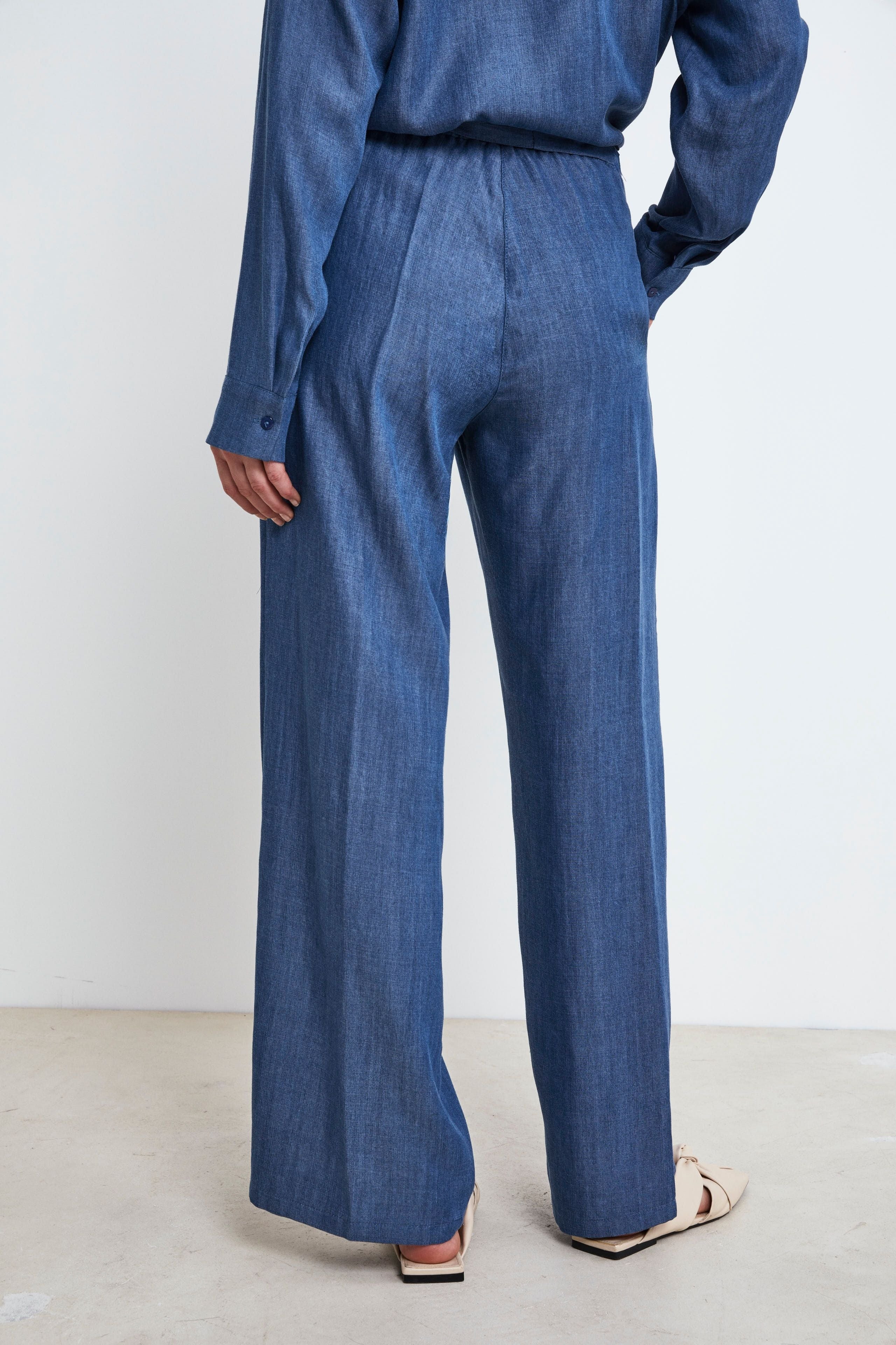 Denim Palace Trousers - BLUE