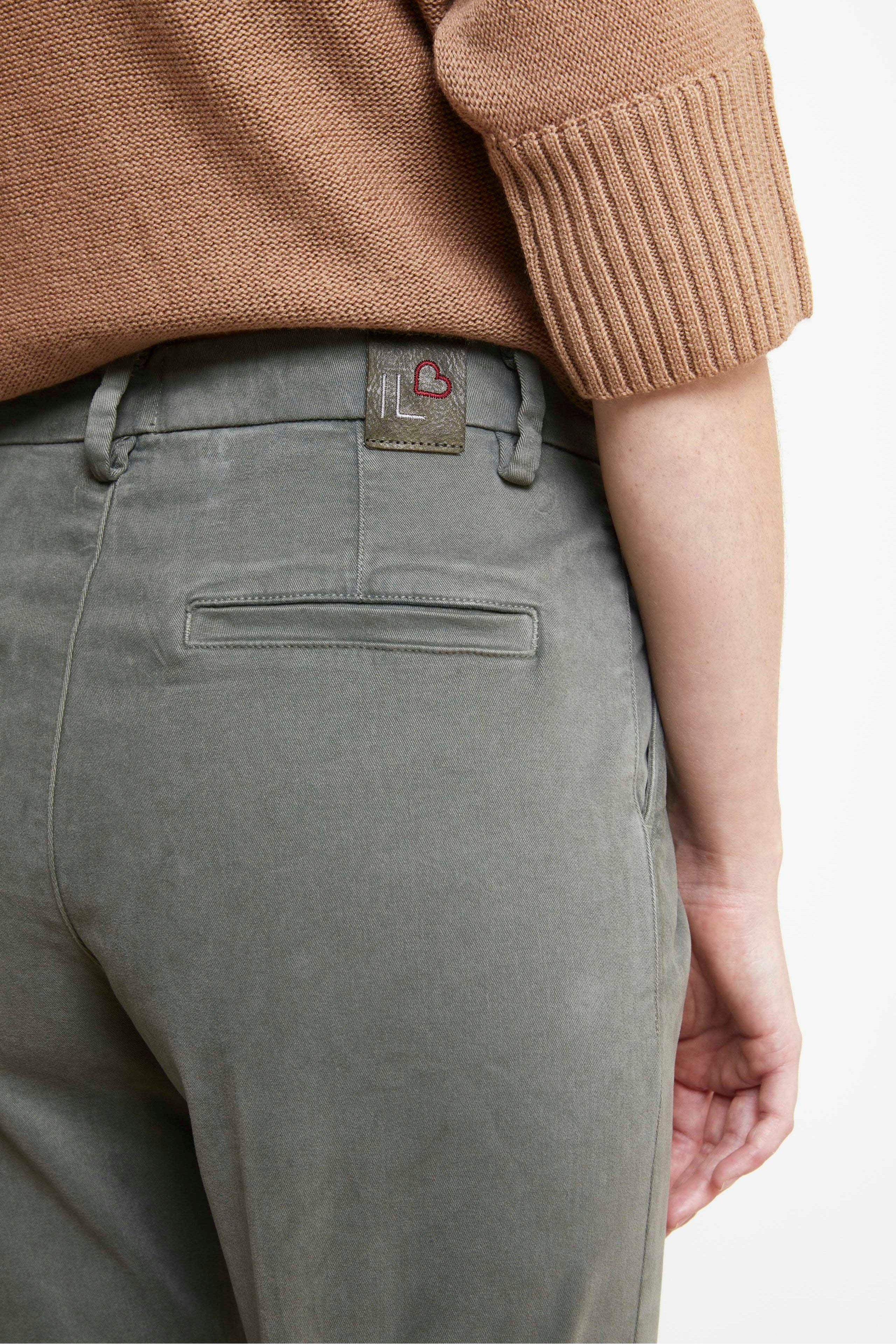 Pantalon à cinq poches - Vert sauge