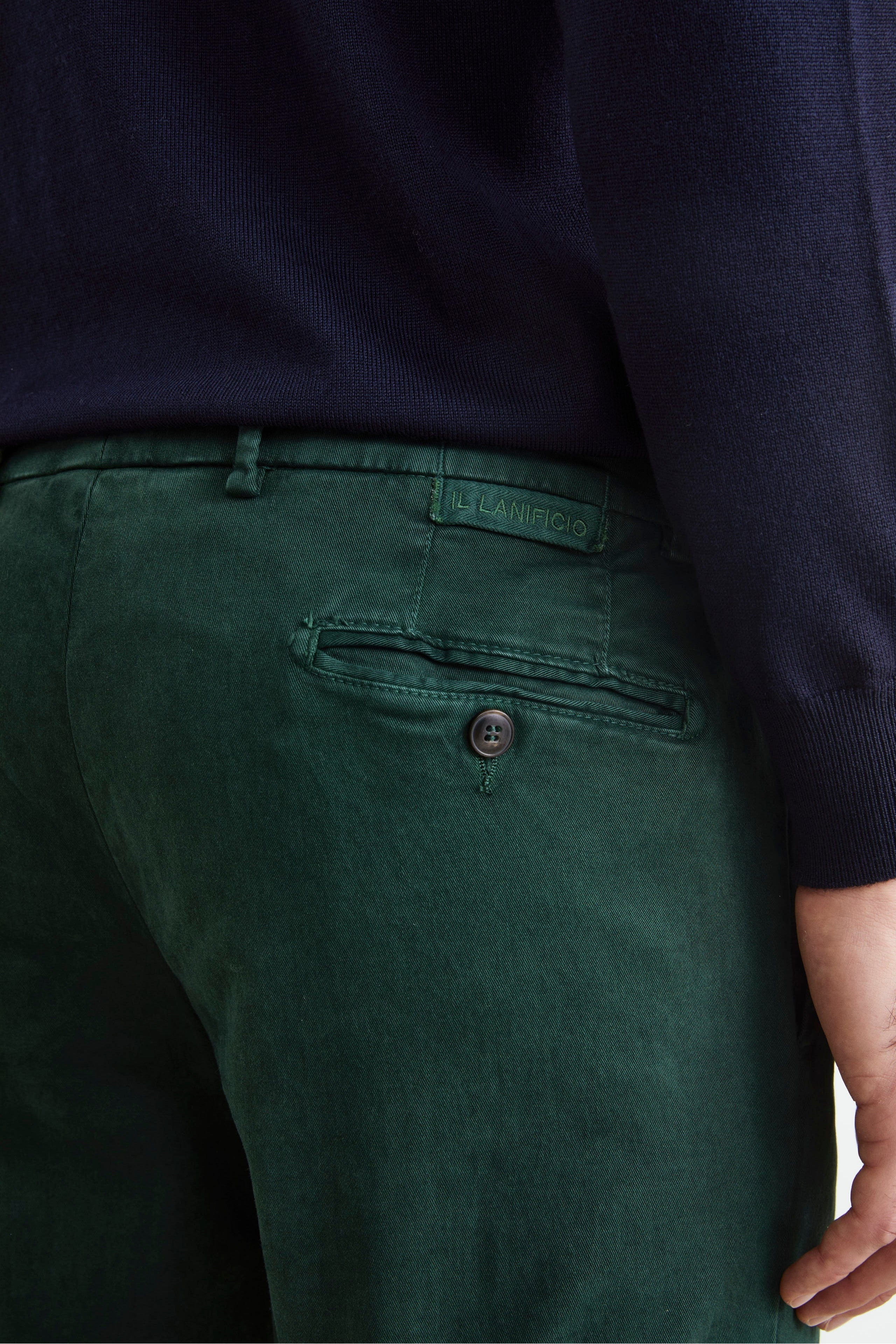 Pantalon Stretch en Gabardine - VERT