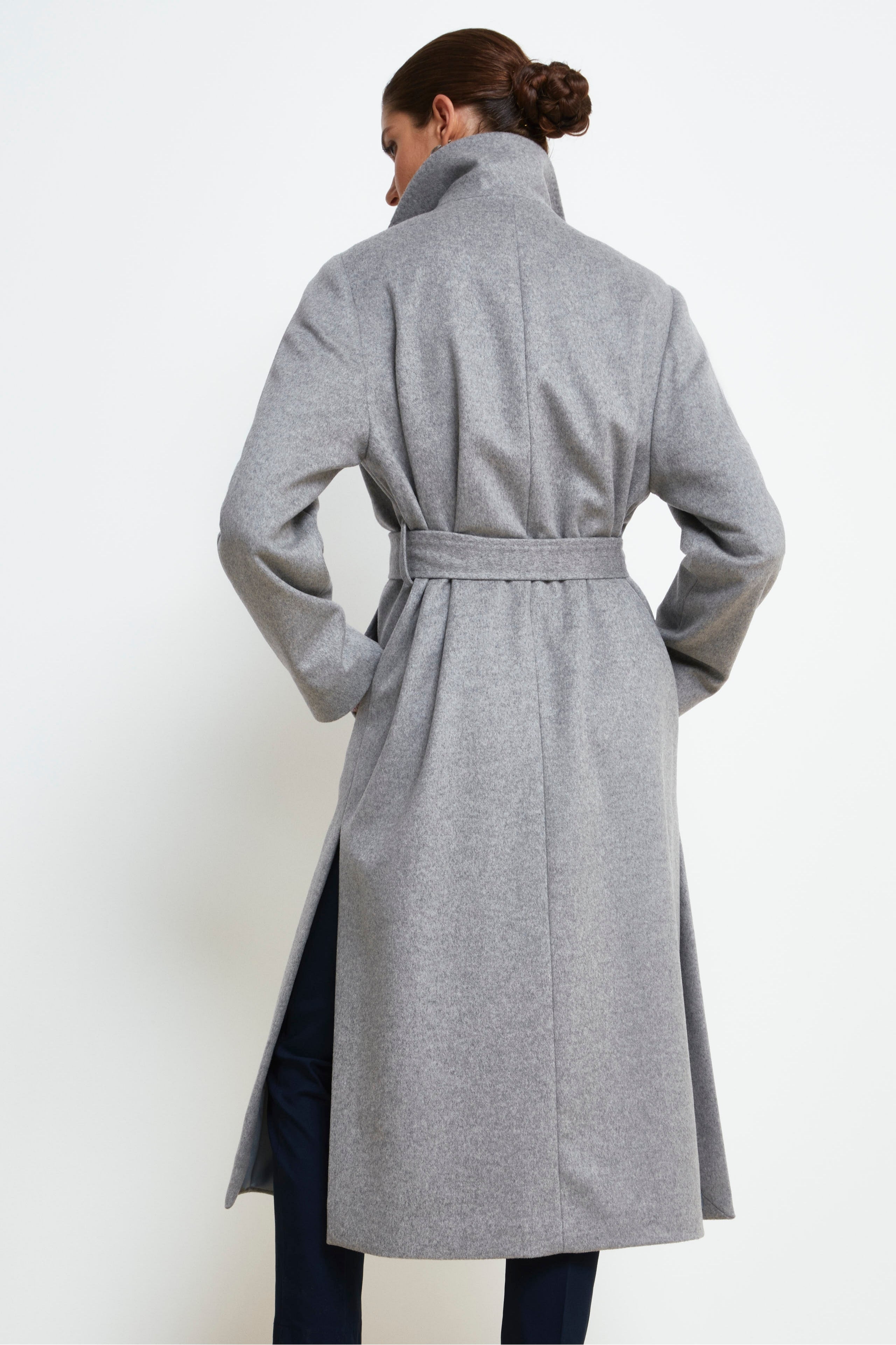 Long coat in wool and cashmere - PEARL