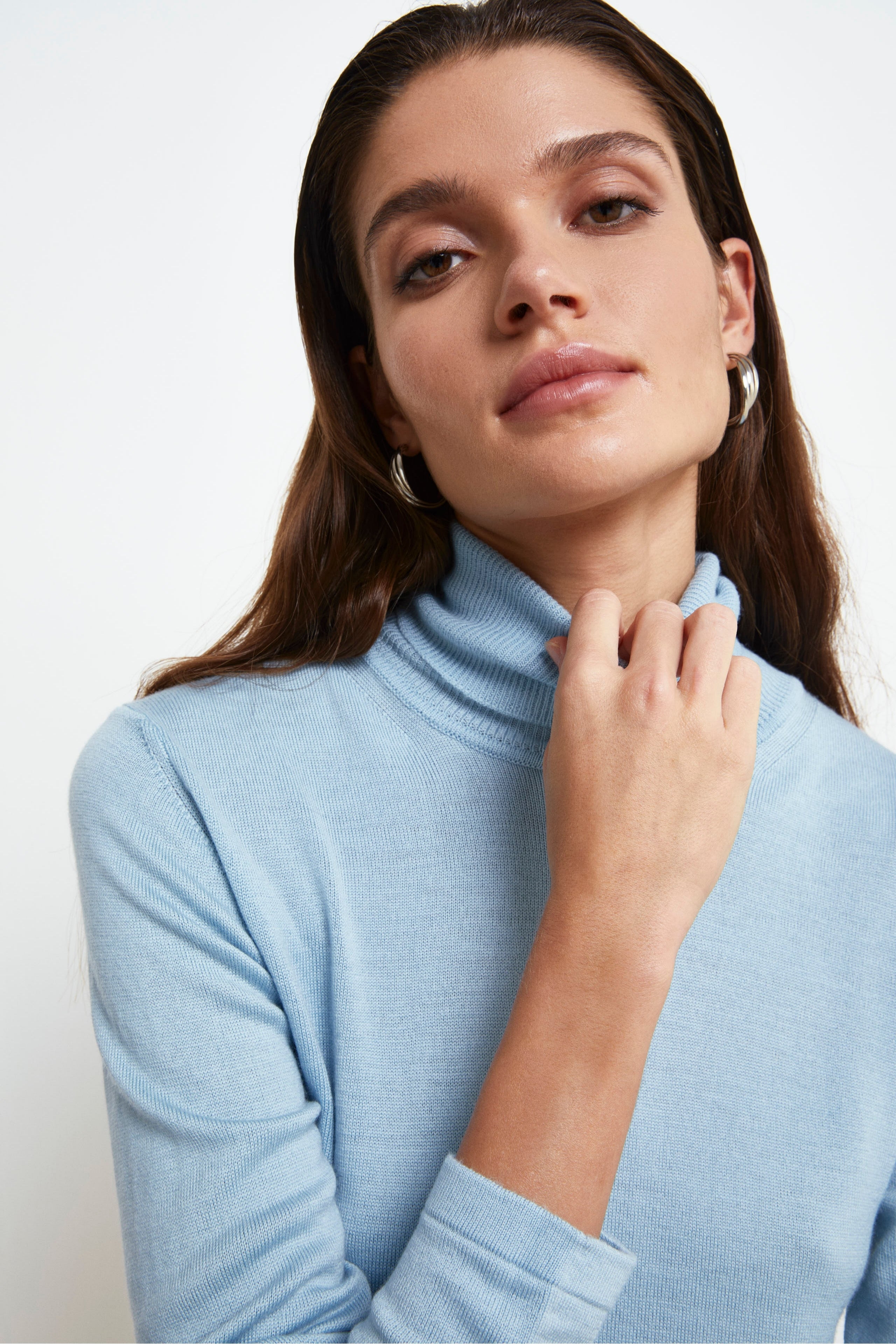 Wool turtleneck - Light blue