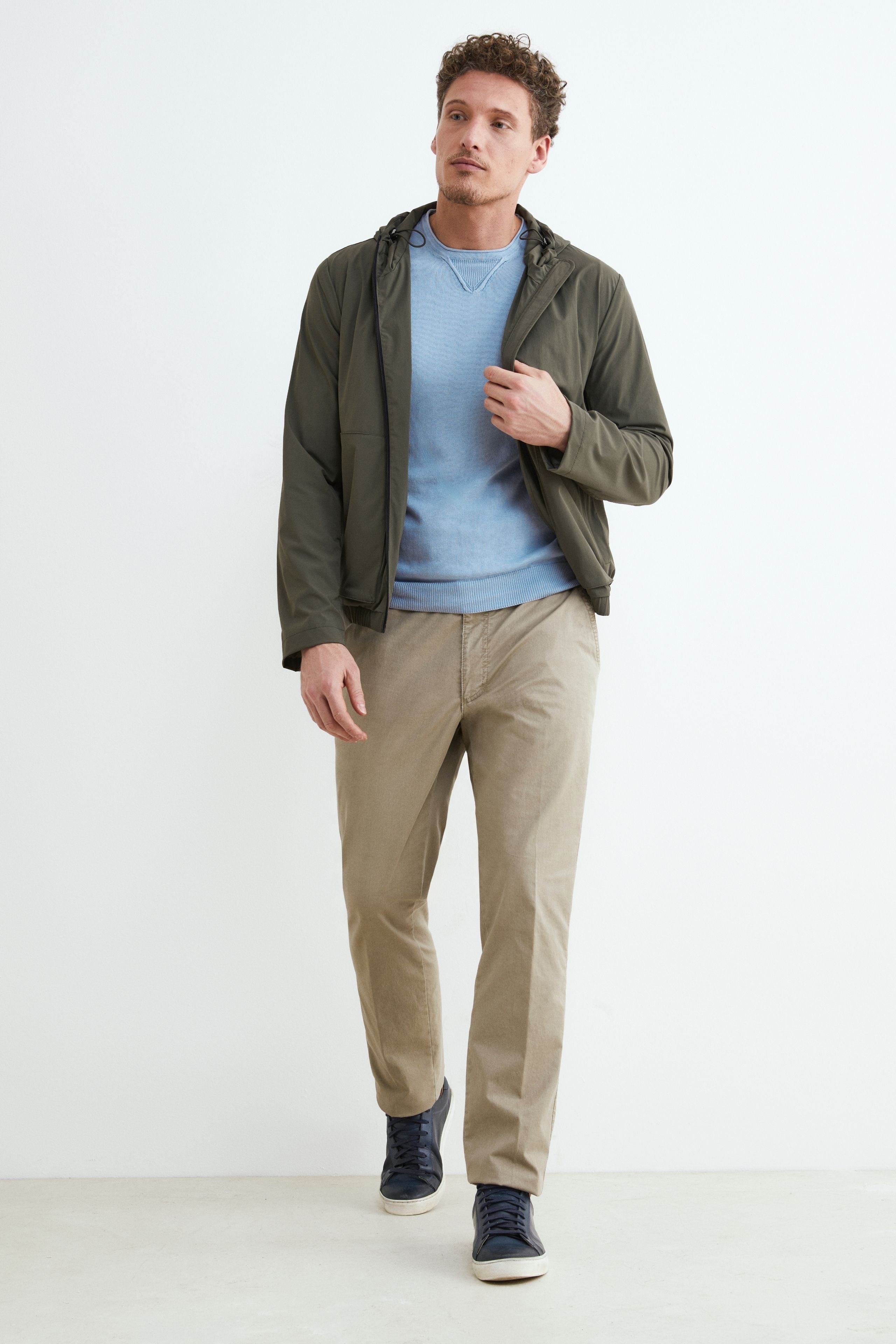 Slim chino pants - Sand brown