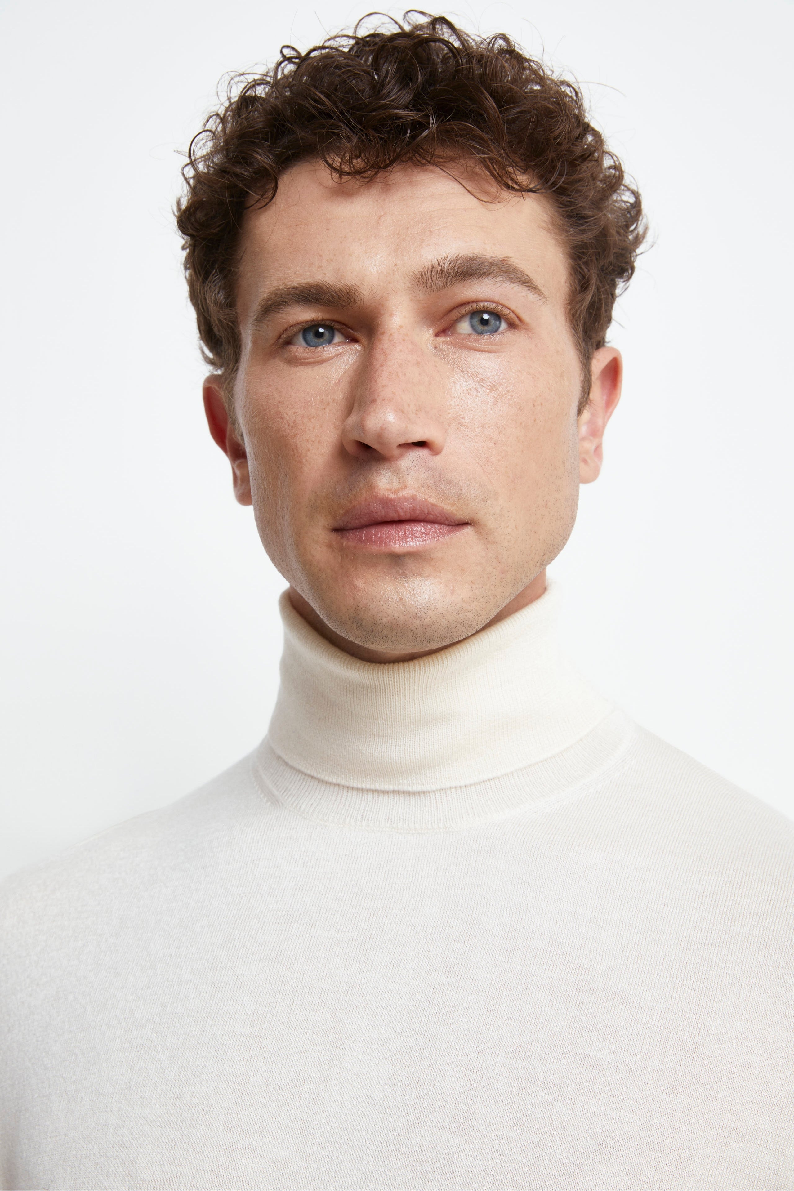 Silk and cashmere turtleneck sweater - Ivory