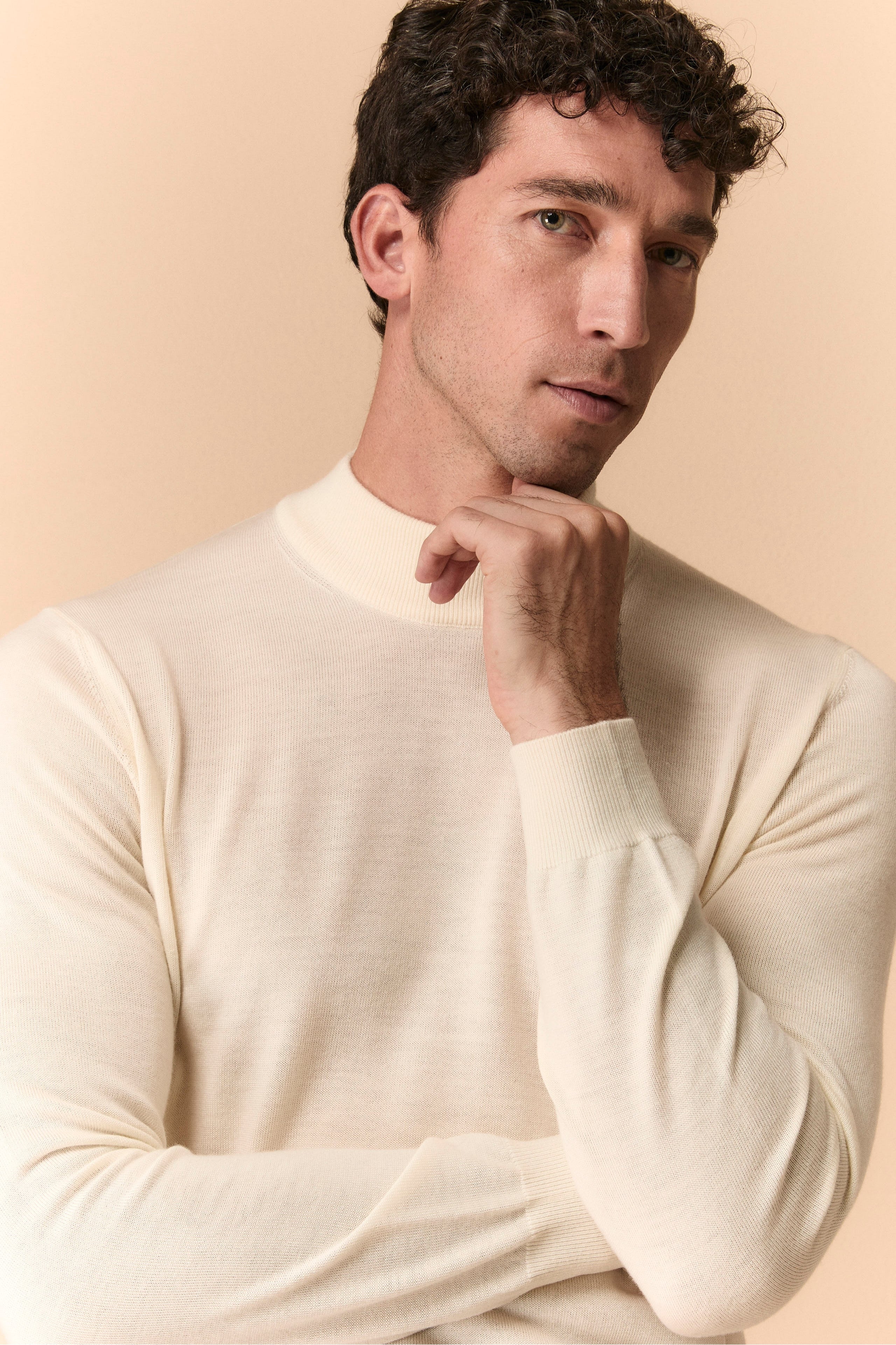 Turtleneck in Merino Wool - CREAM