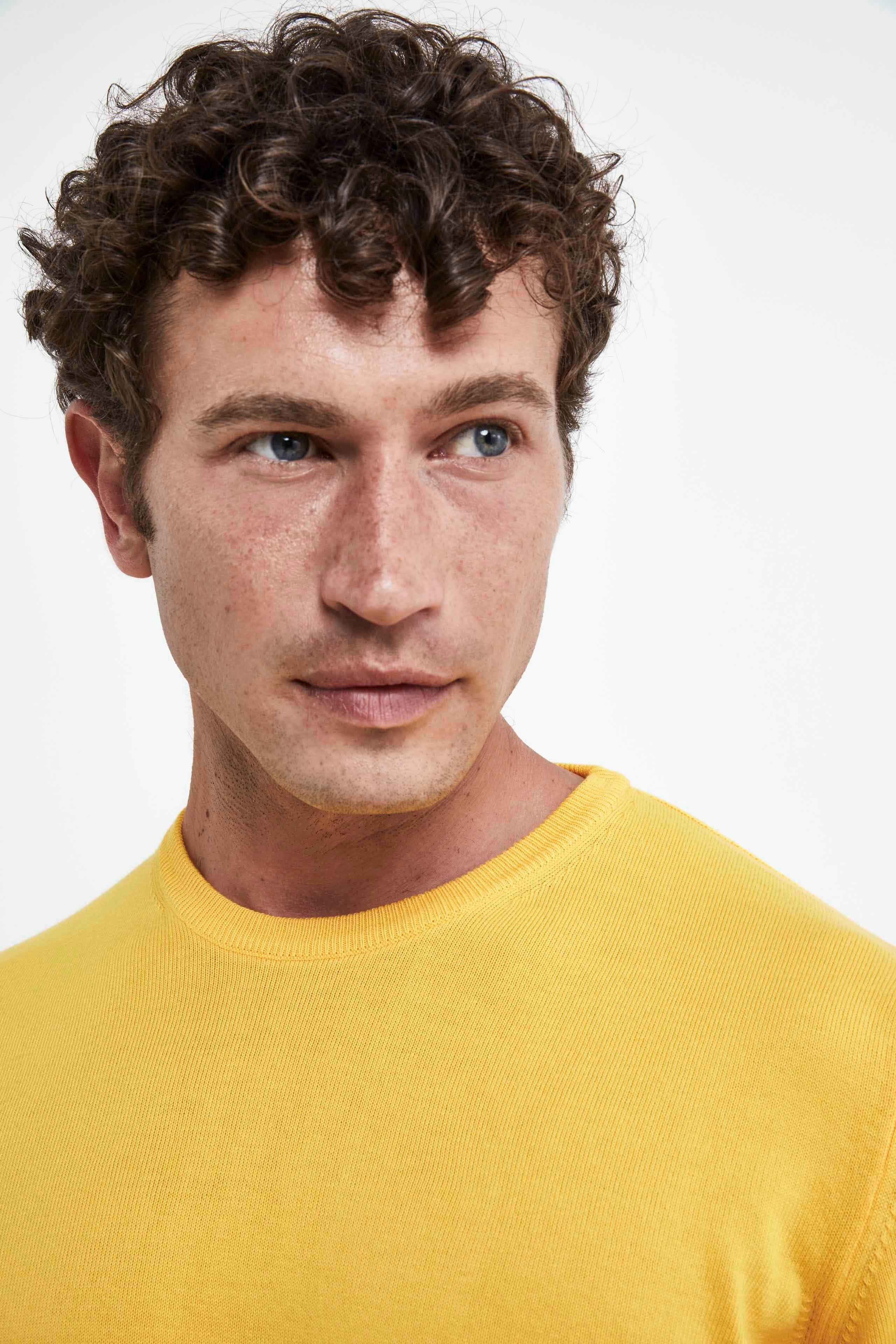 Cotton crewneck sweater - YELLOW