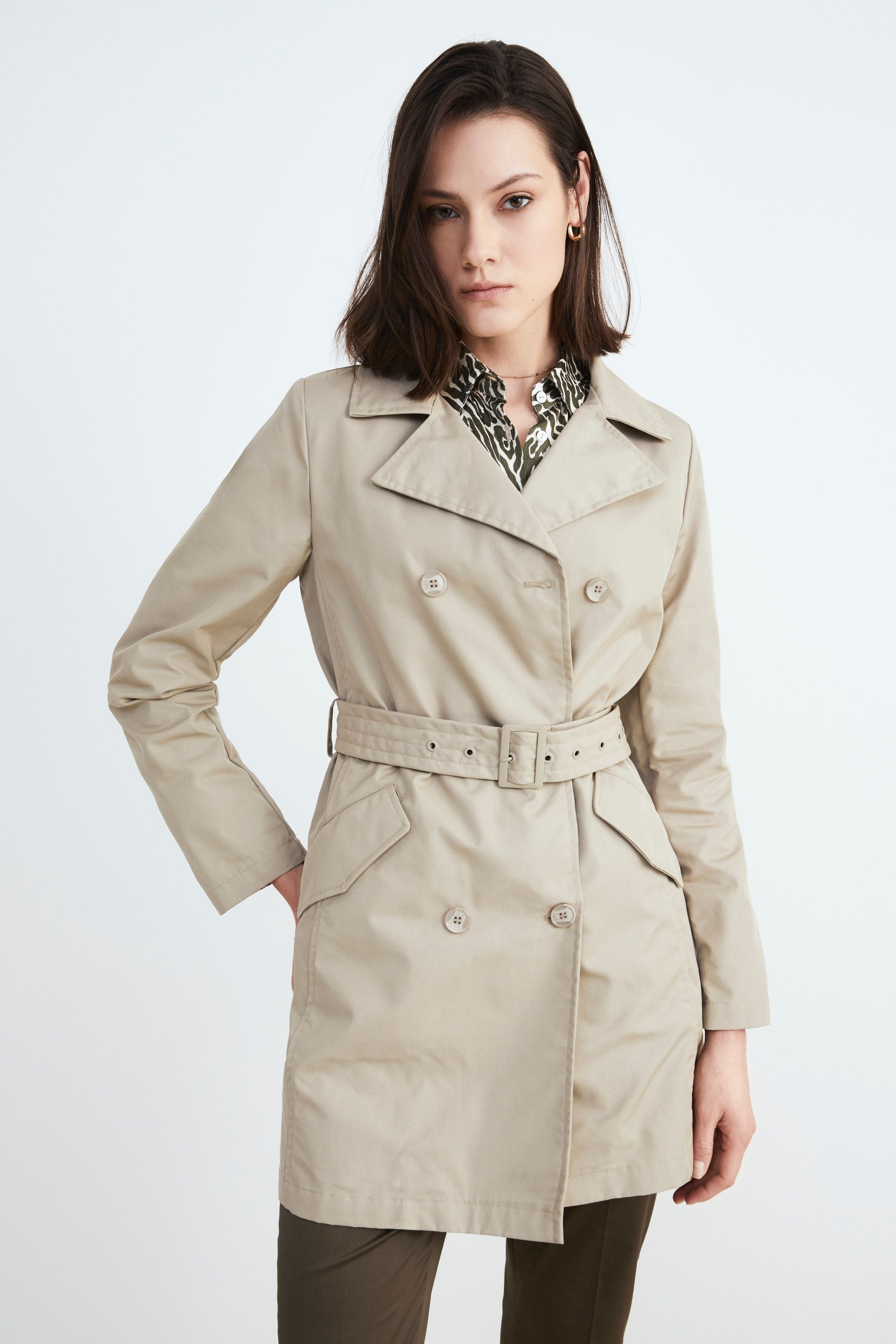 Élégant trench-coat pour femmes - Brun sable