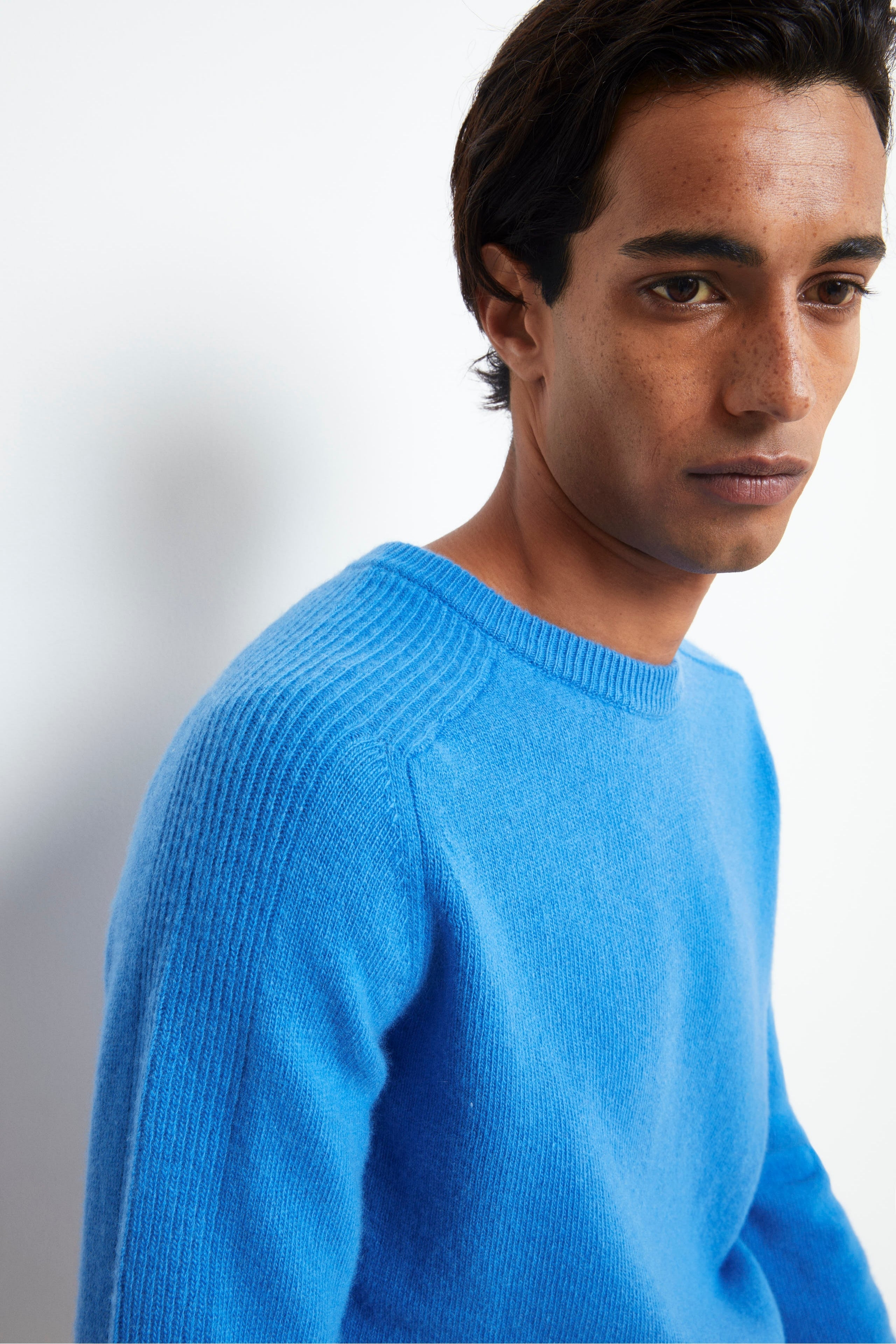 Wool and Cashmere Crewneck Sweater - BLUETTE