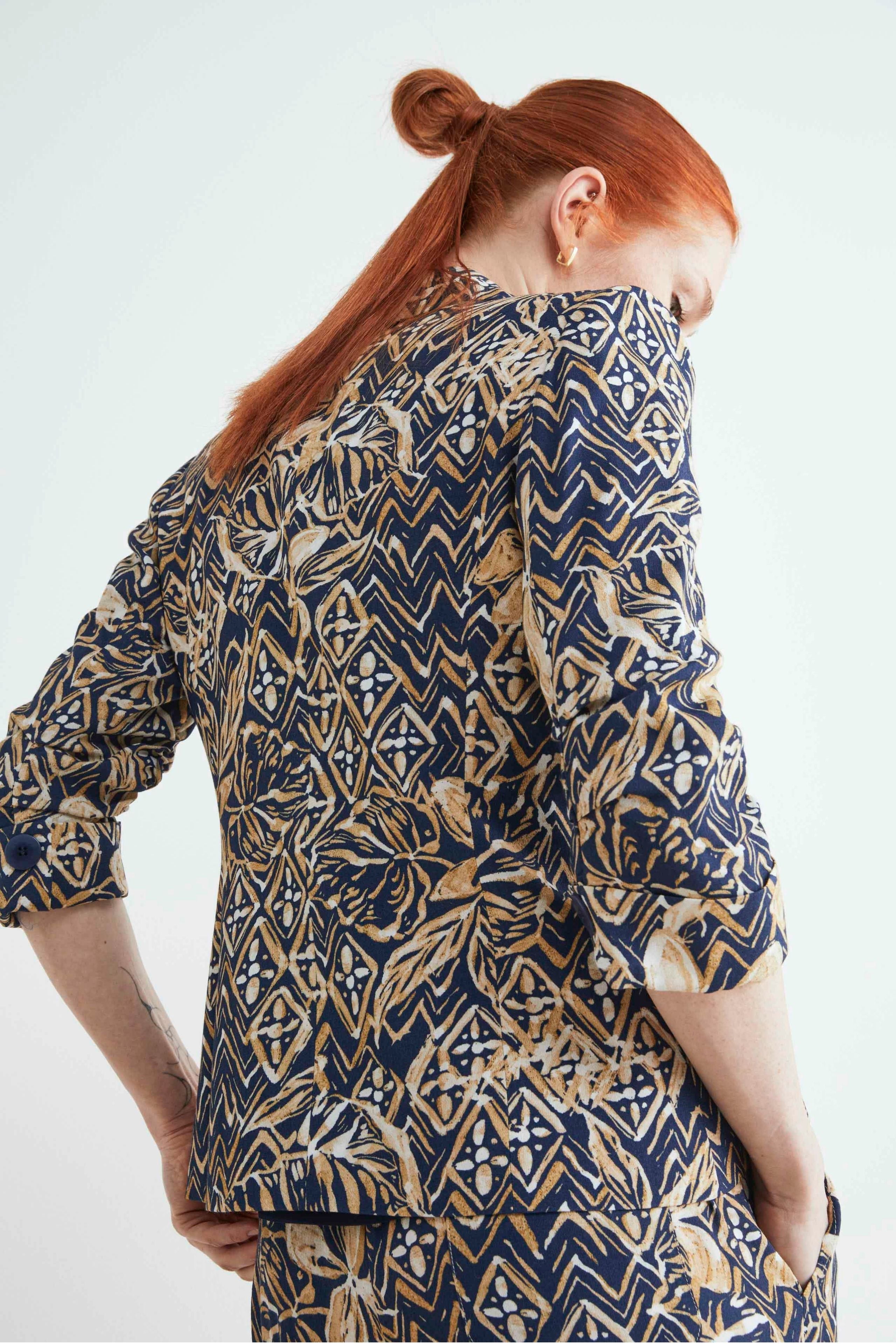 Veste fantaisie pour femmes - Motif bleu