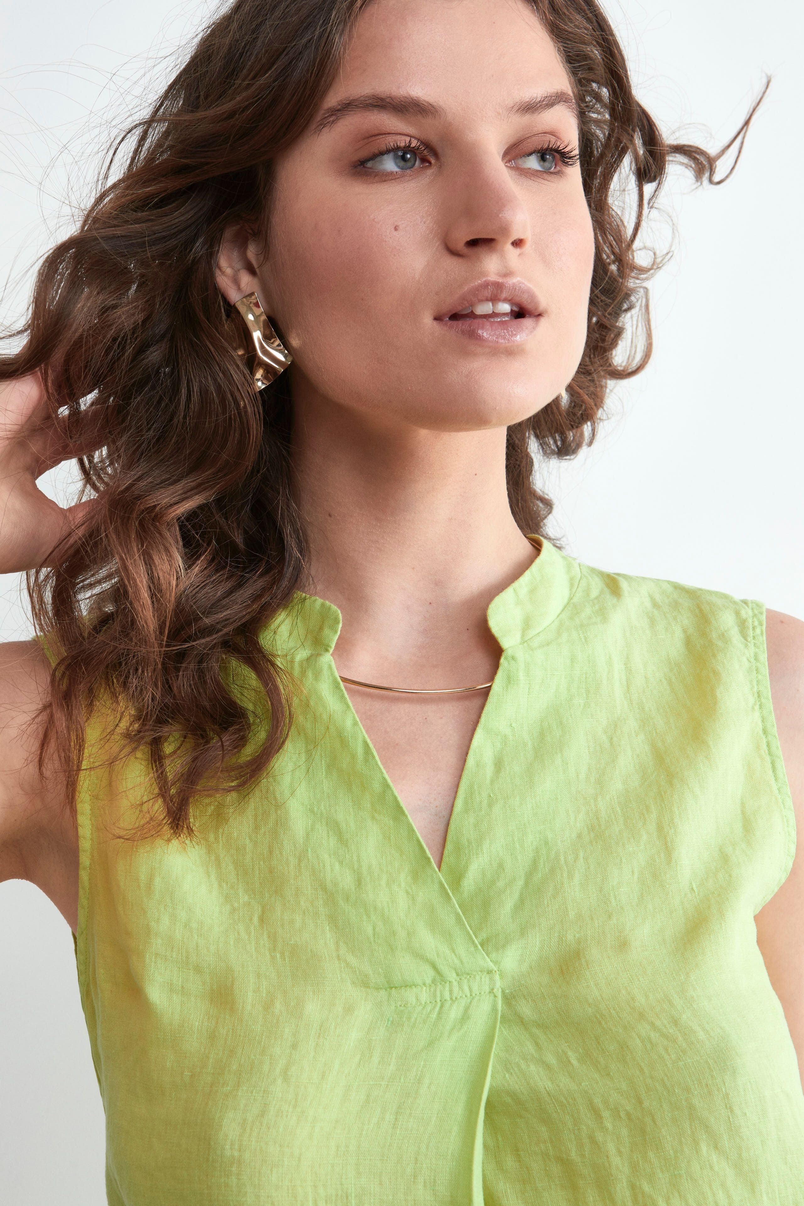 Linen Top - LIME