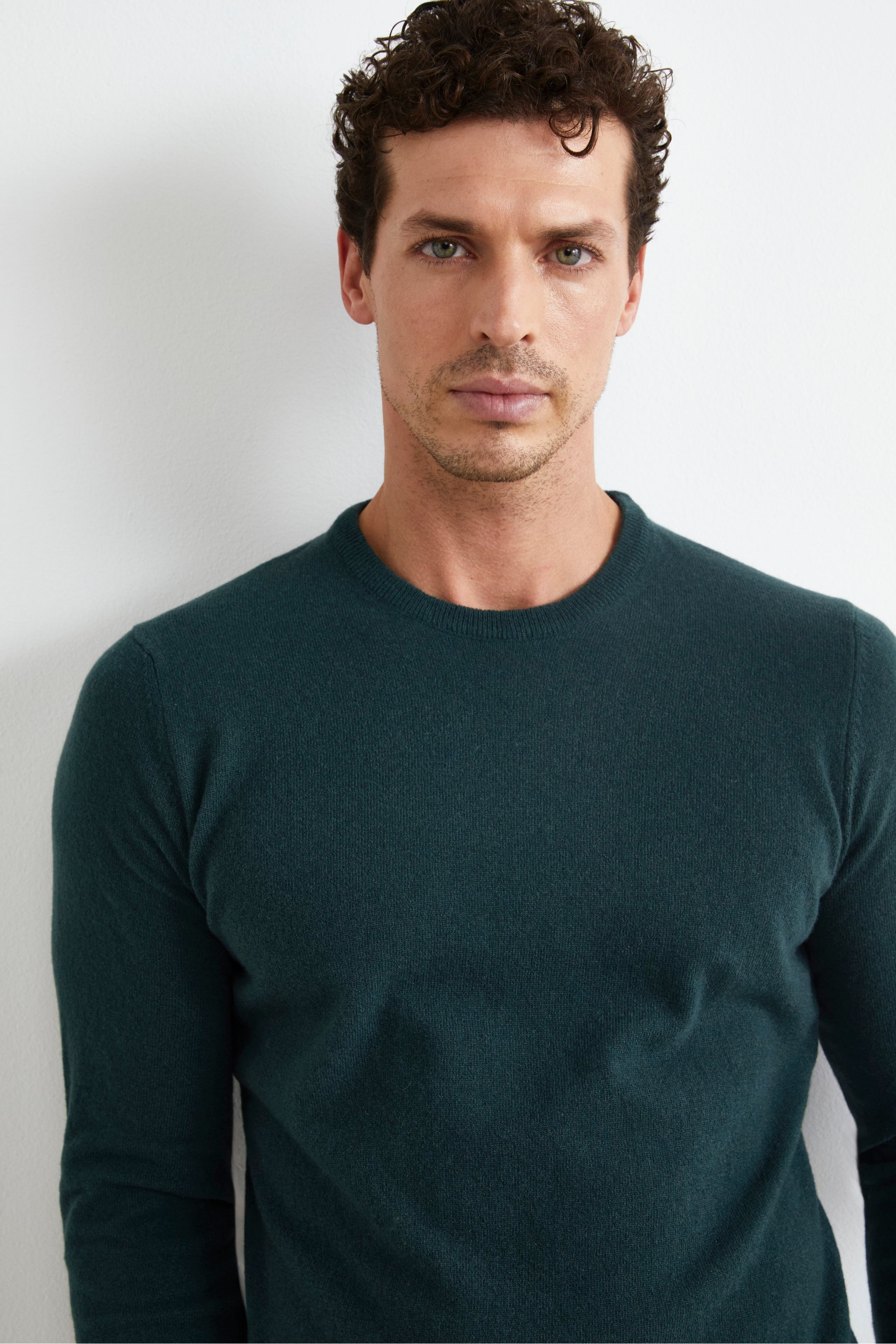 Sweater in Extrafine Merino Wool - GREEN