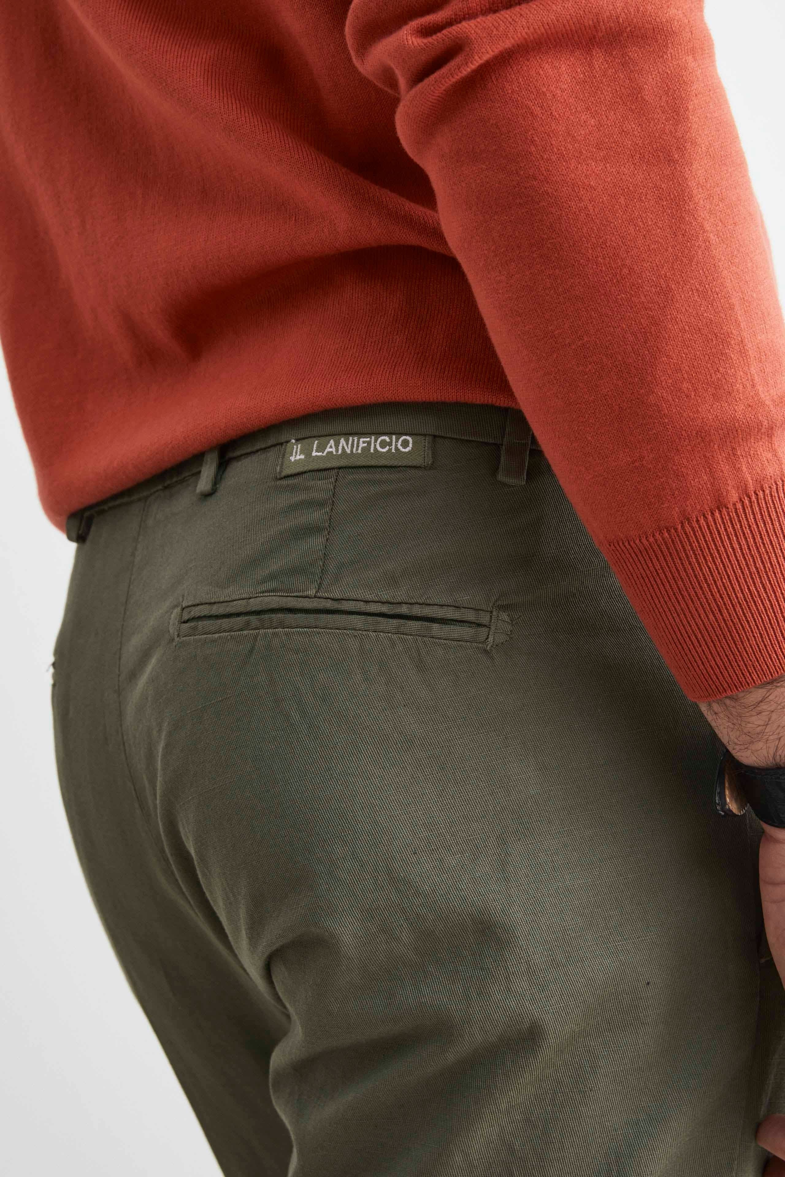 Pantalon à plis pour hommes - Vert sauge