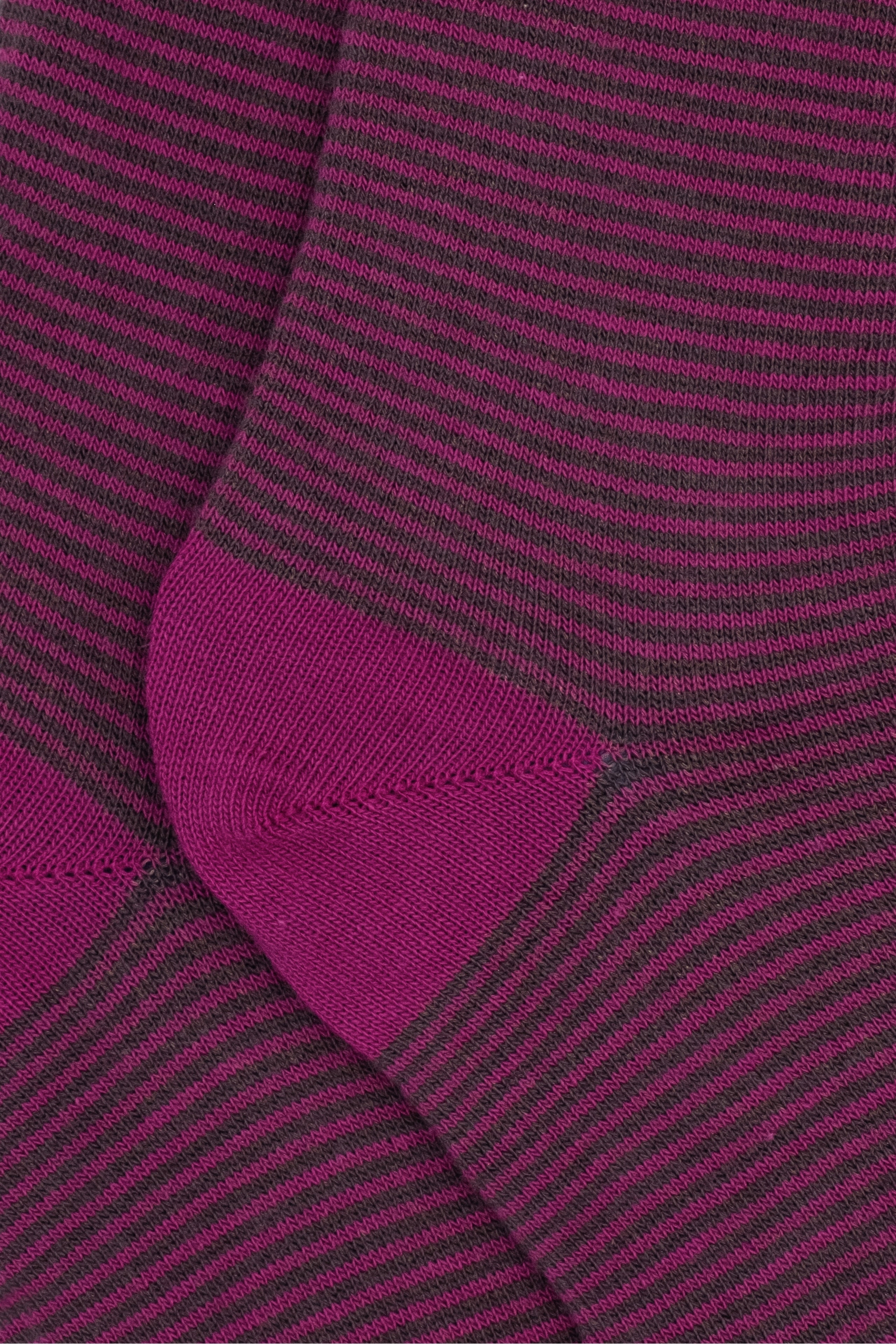 Chaussettes Longues à Motif Windsor - FUCHSIA RAYÉ