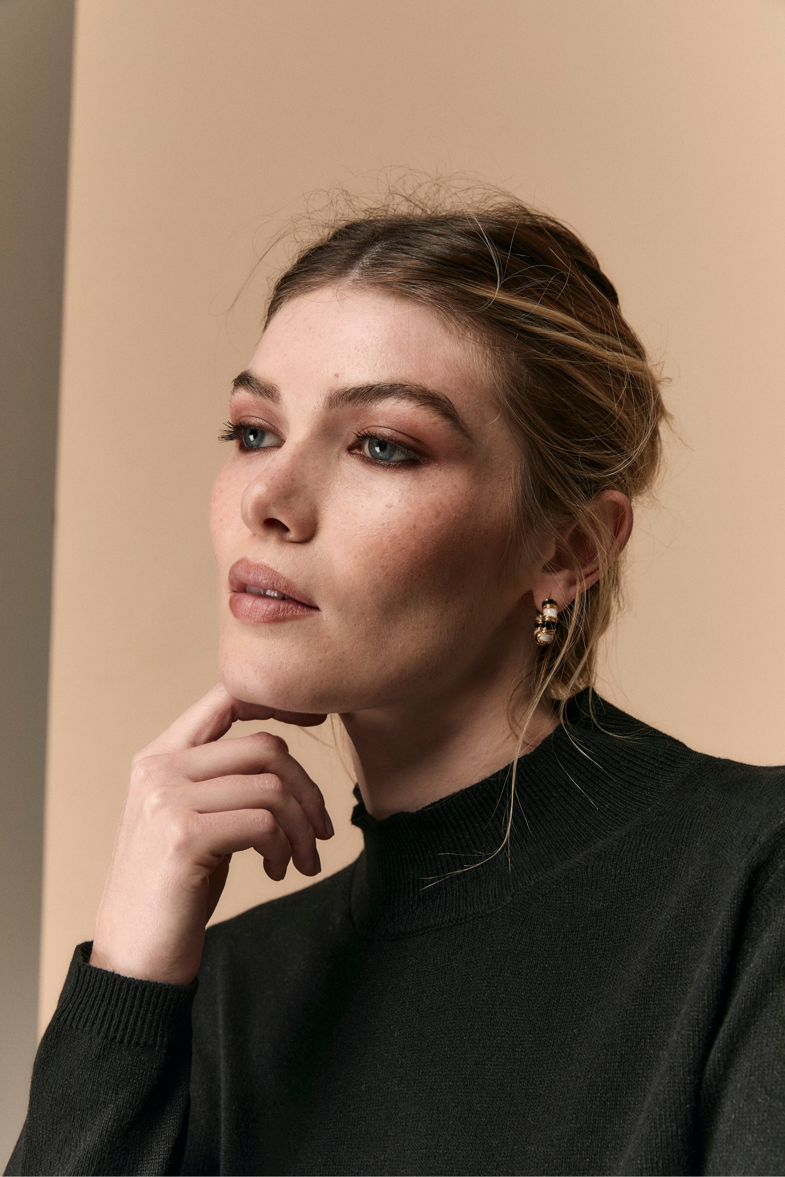 Turtleneck in Silk and Cashmere - BLACK