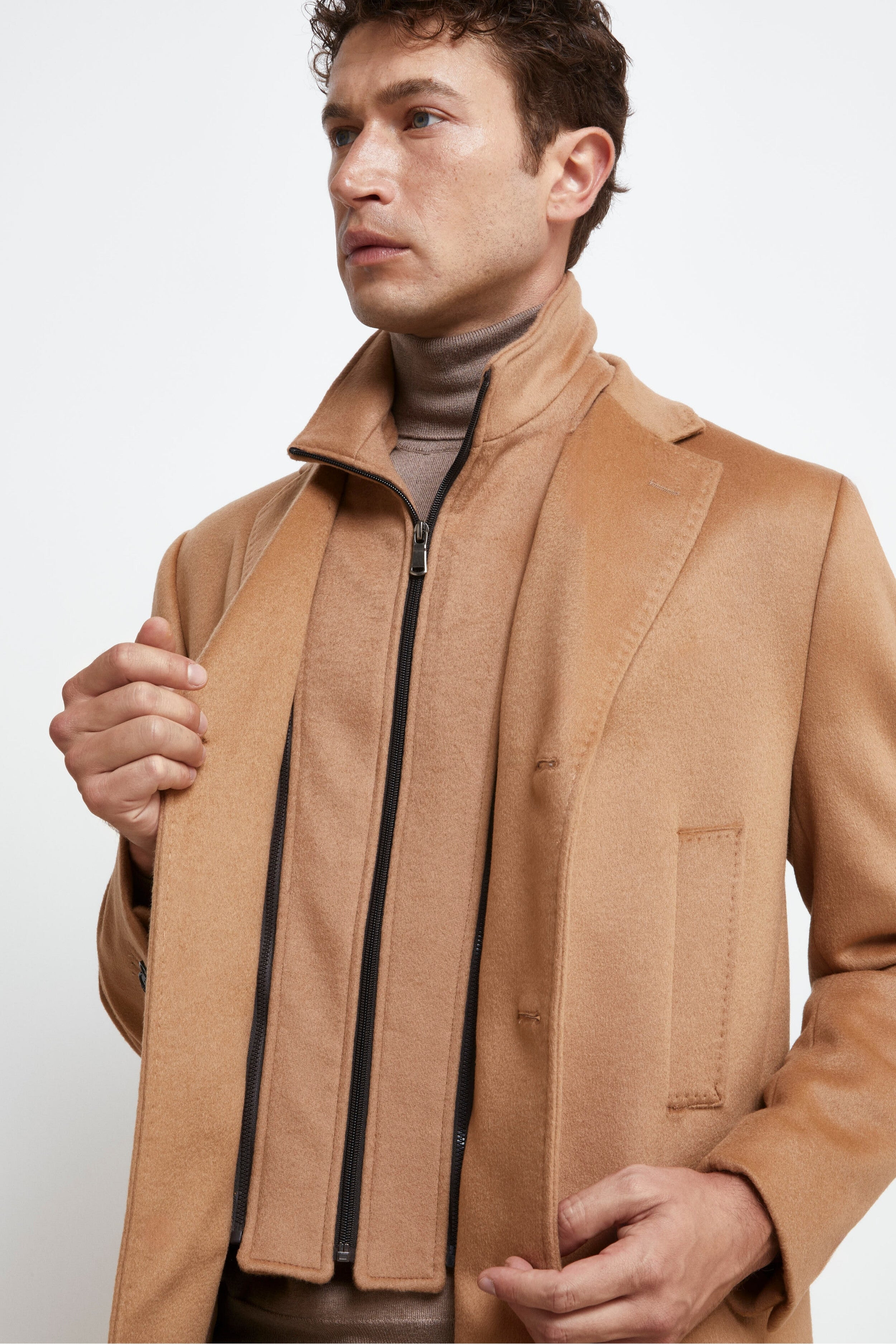 Short Coat in Wool and Cashmere - CAMMELLO