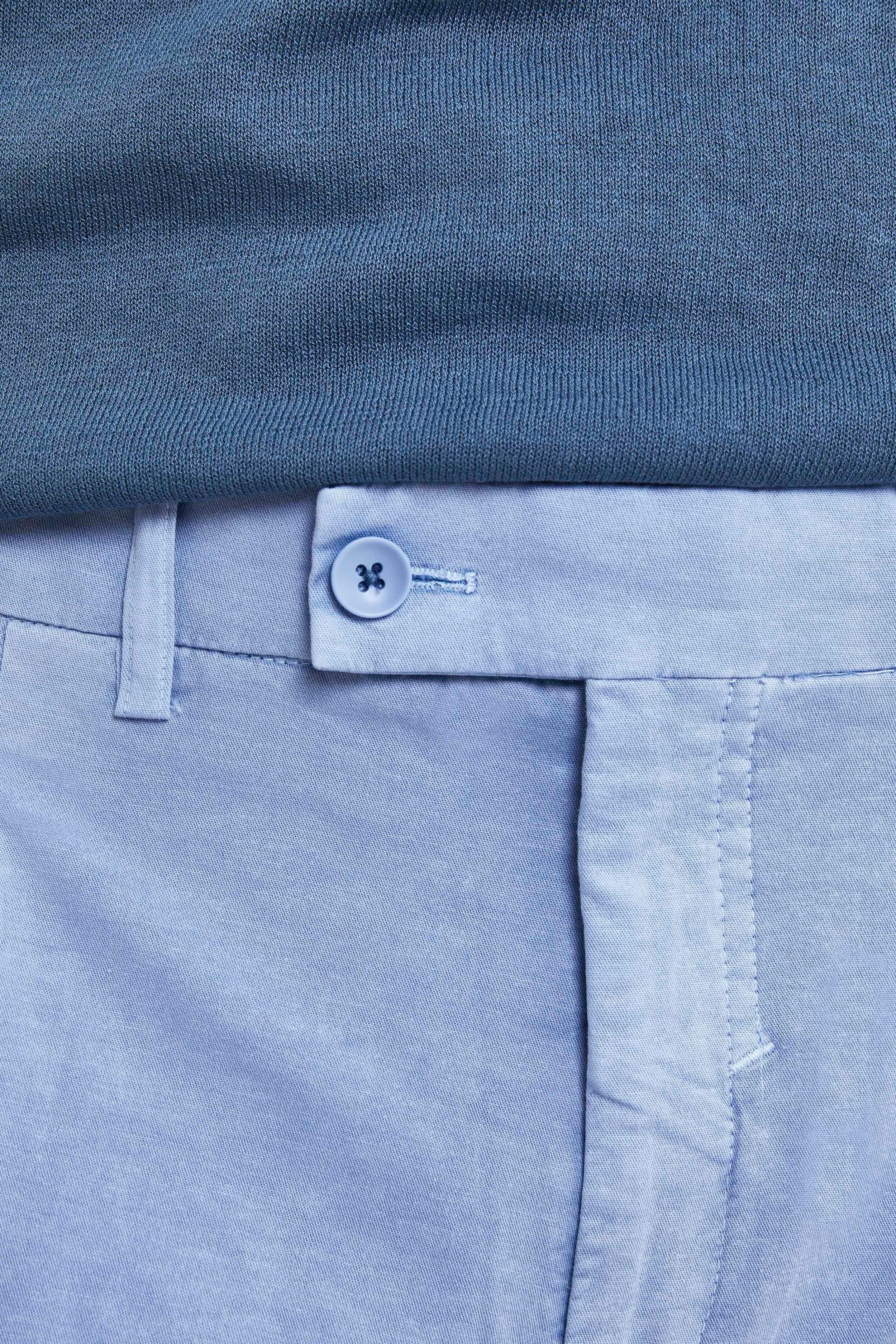 Pantalon slim en coton - Bleu clair