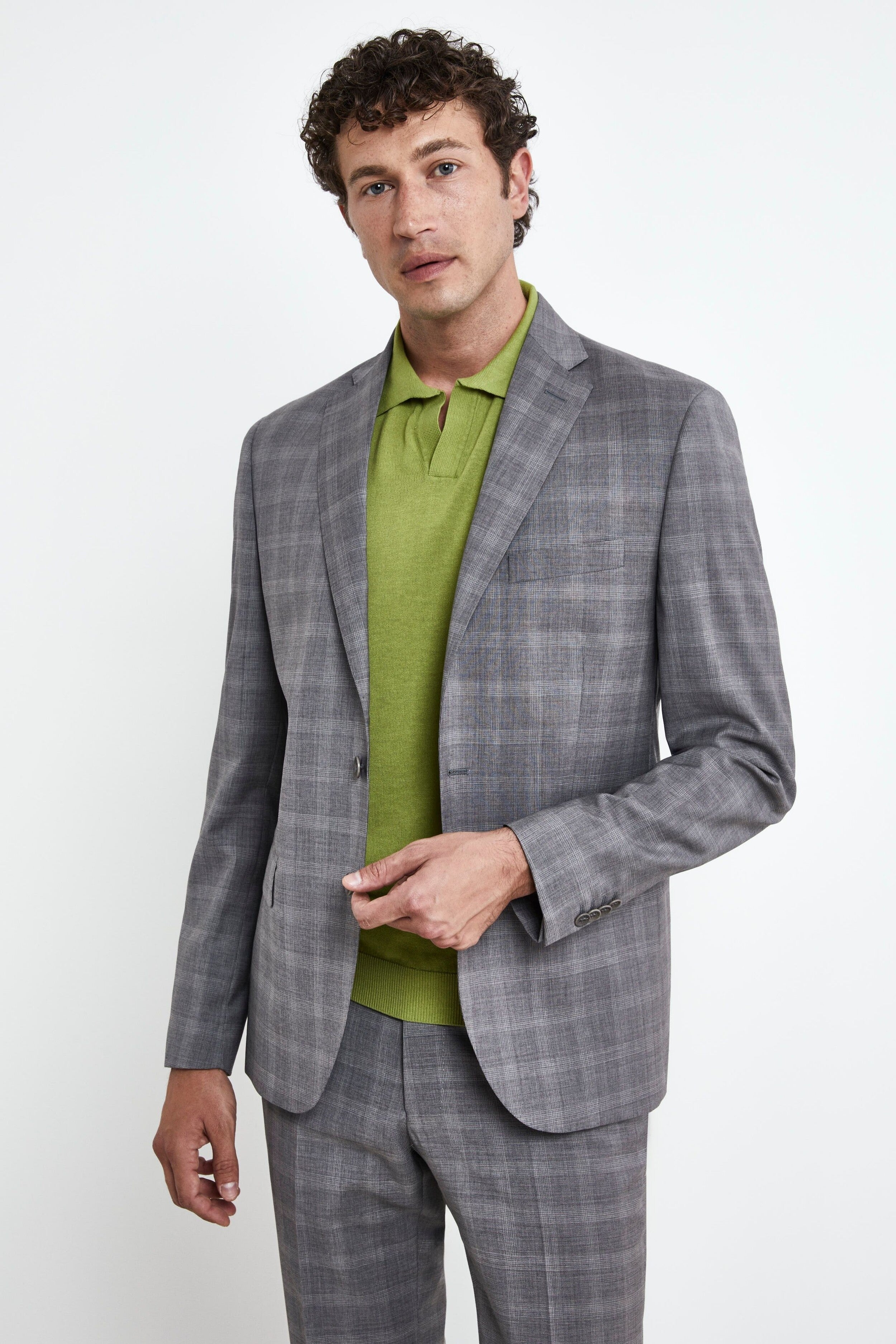 Grey Check Suit - GRAY WALES