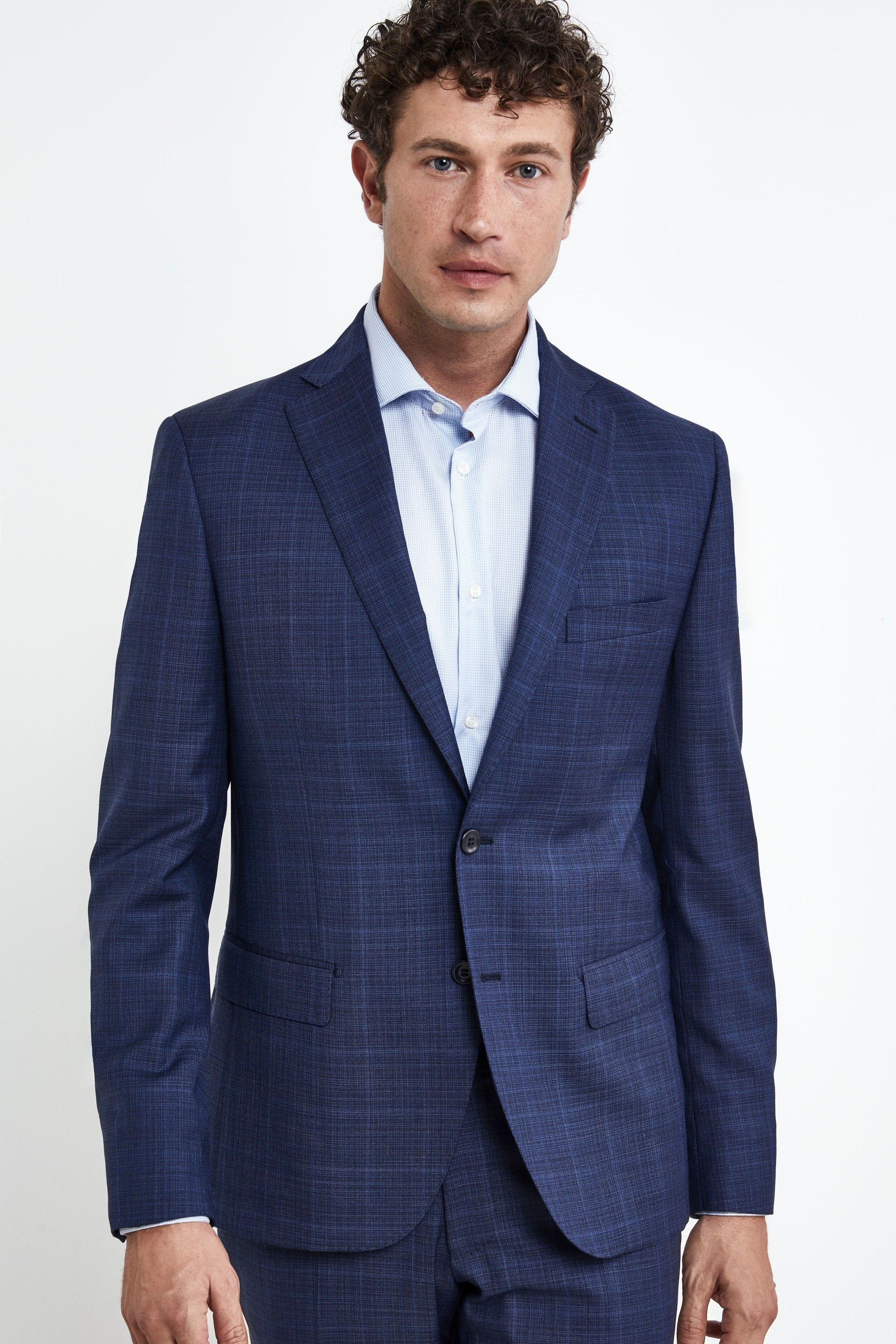 Blue Checkered Suit - Blue check