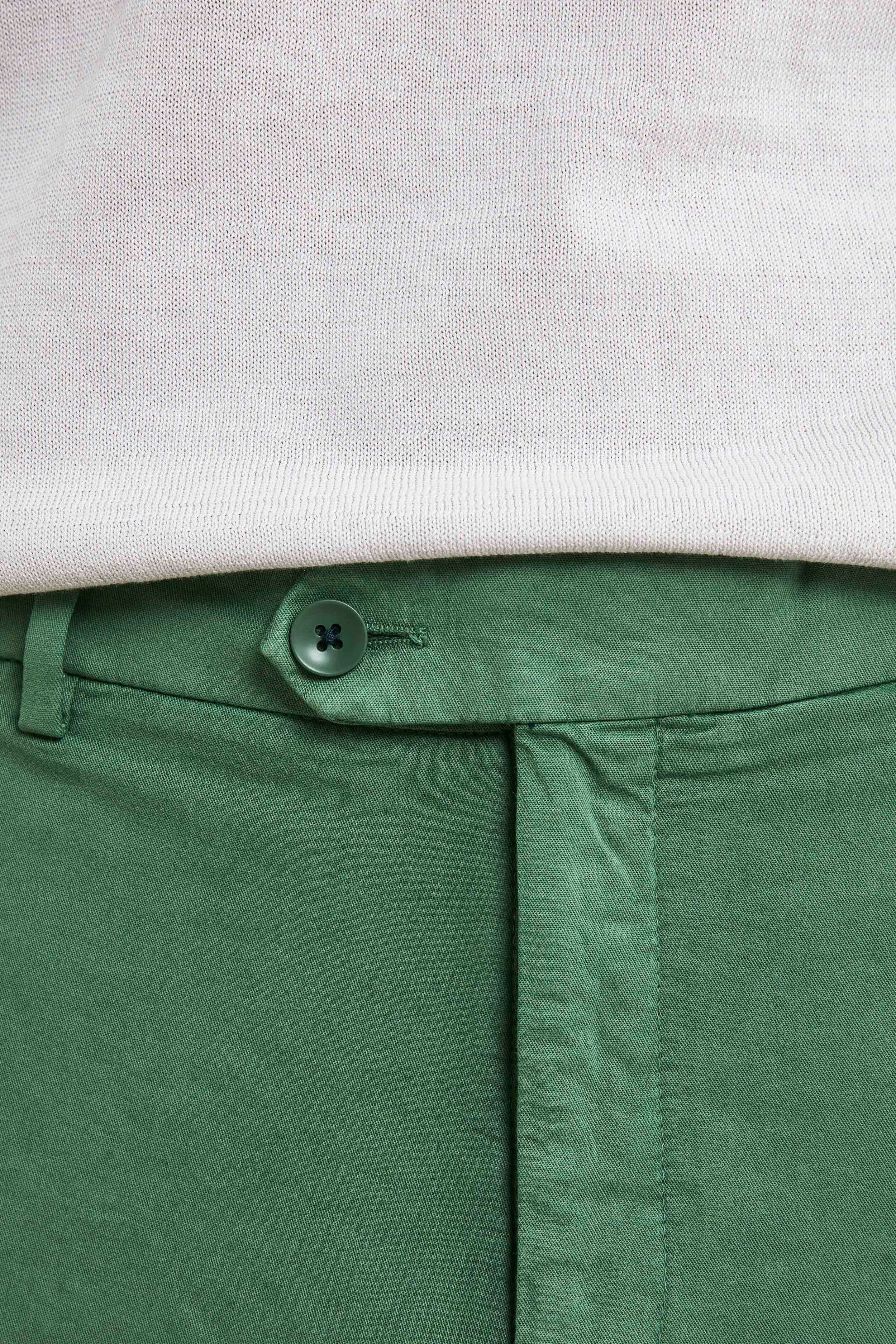 Pantalon en coton structuré - VERT