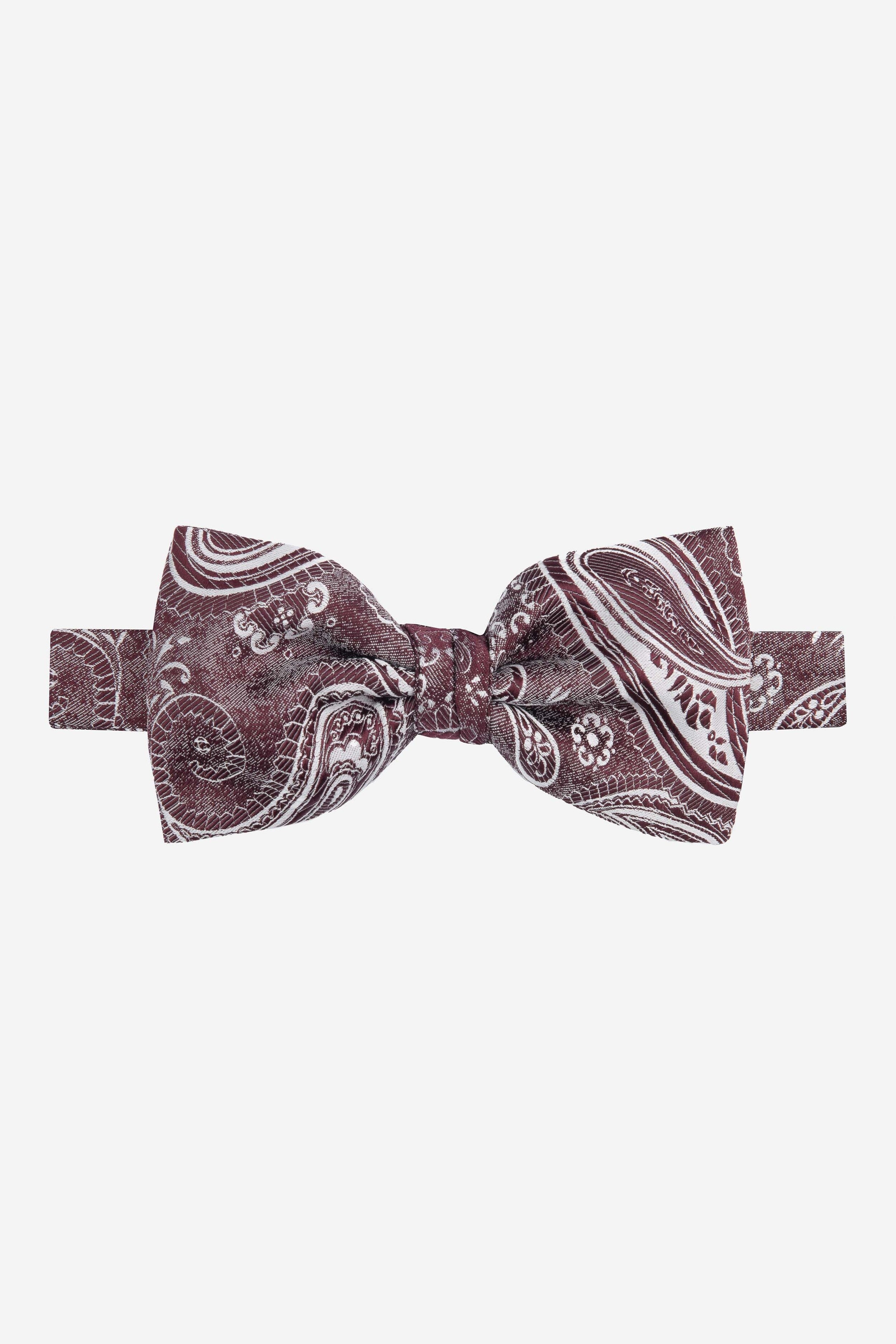 Paisley patterned bow tie - Burgundy pattern