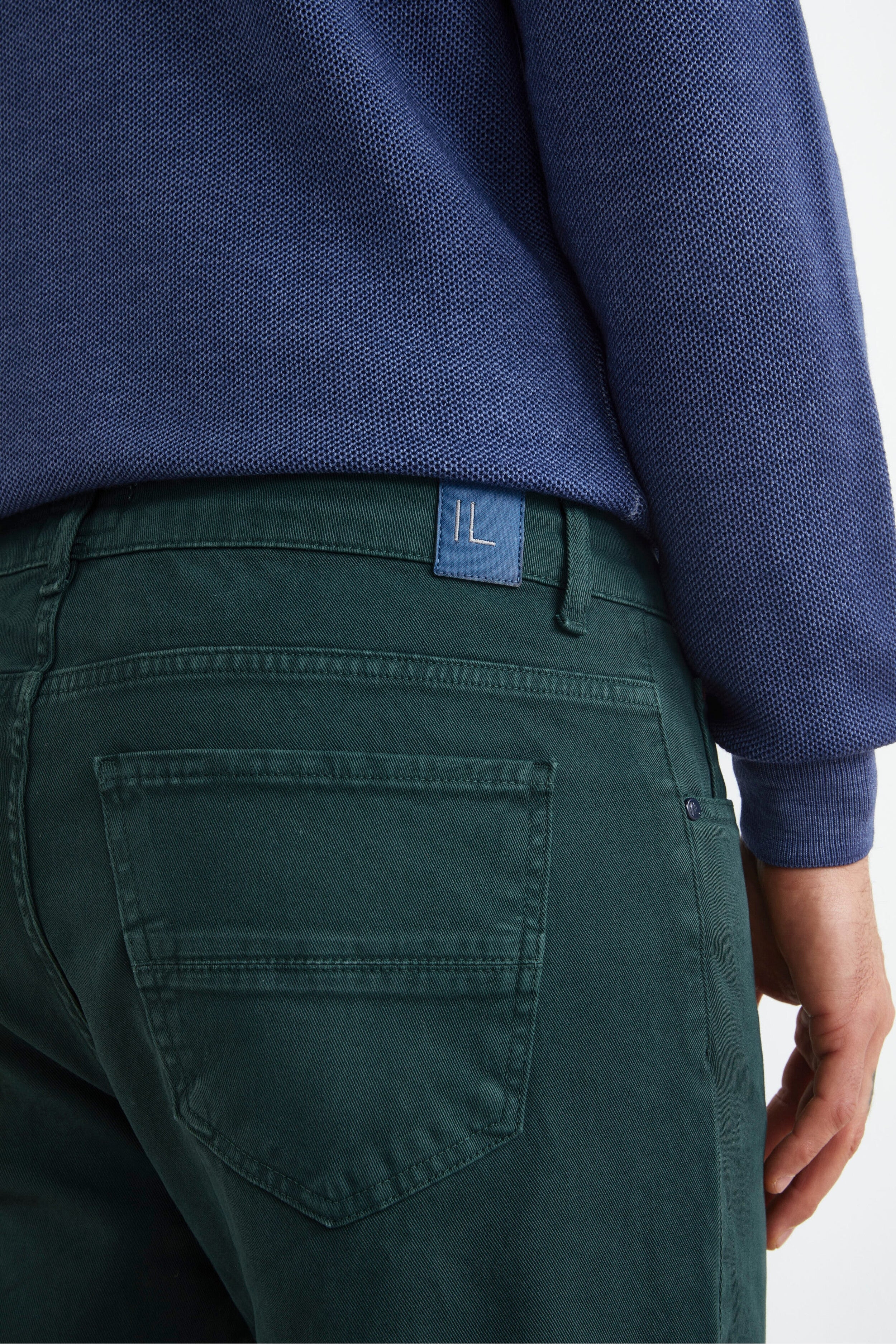 Regular Fit Five-Pocket Pants - Green