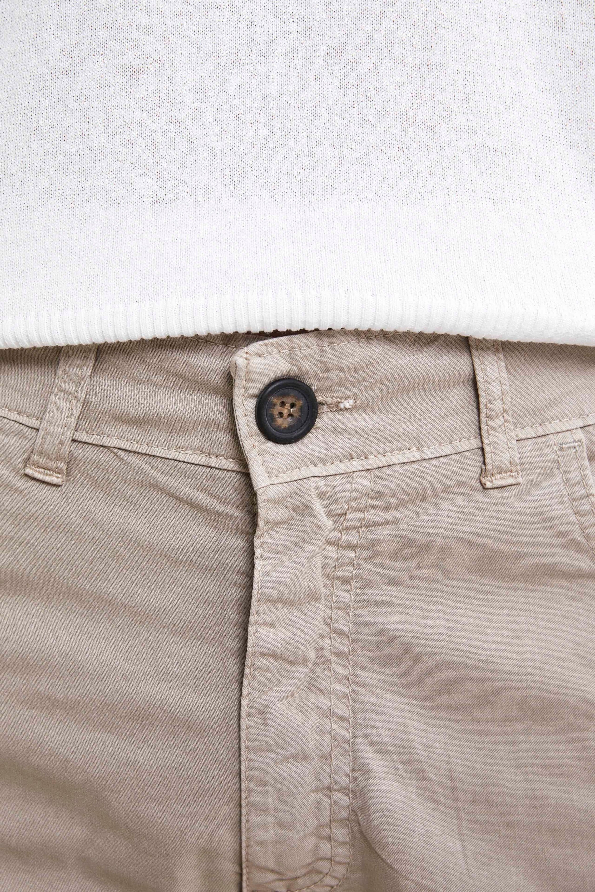 Five-pocket cotton trousers - Sand brown