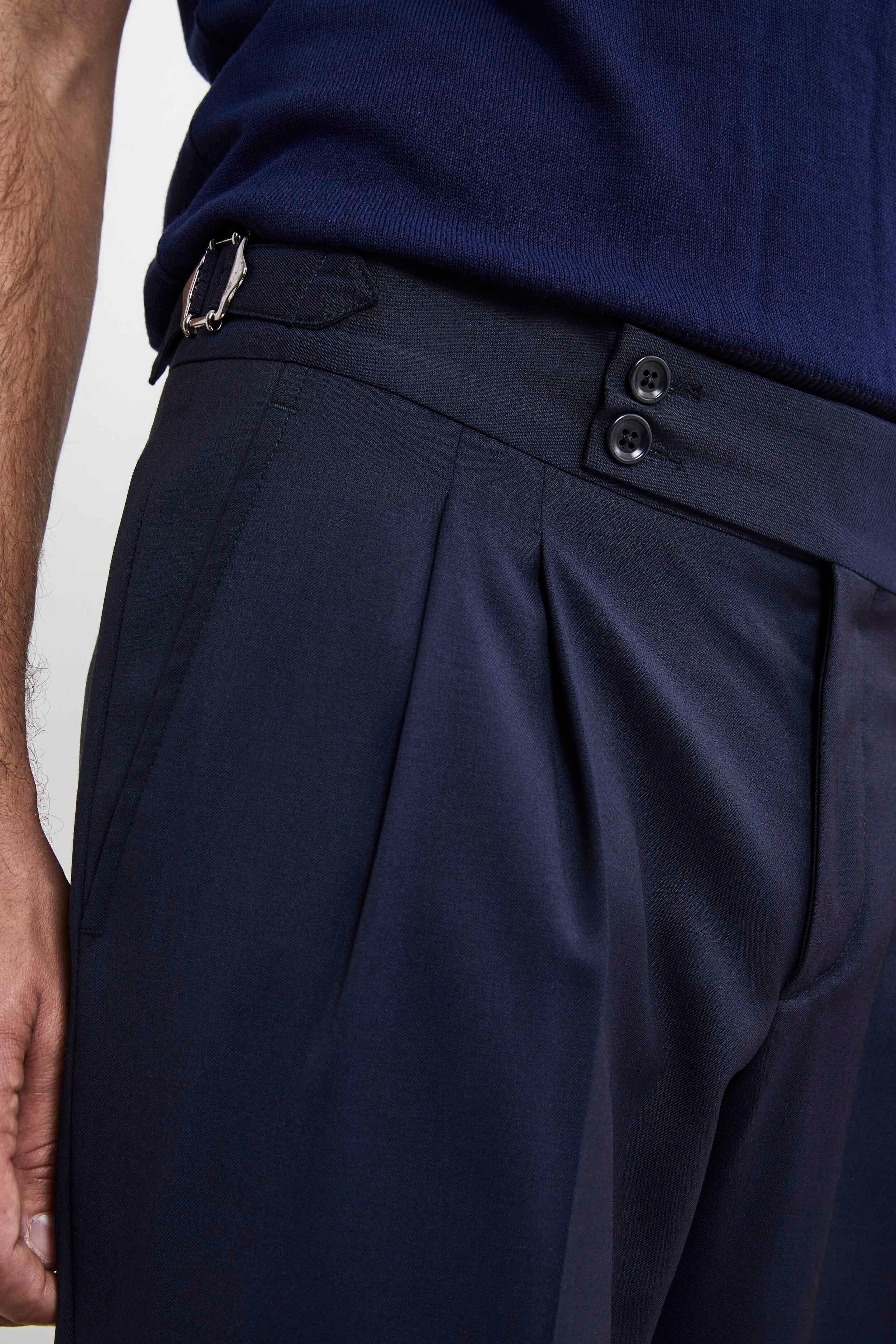 Elegant Trousers with darts - BLUE