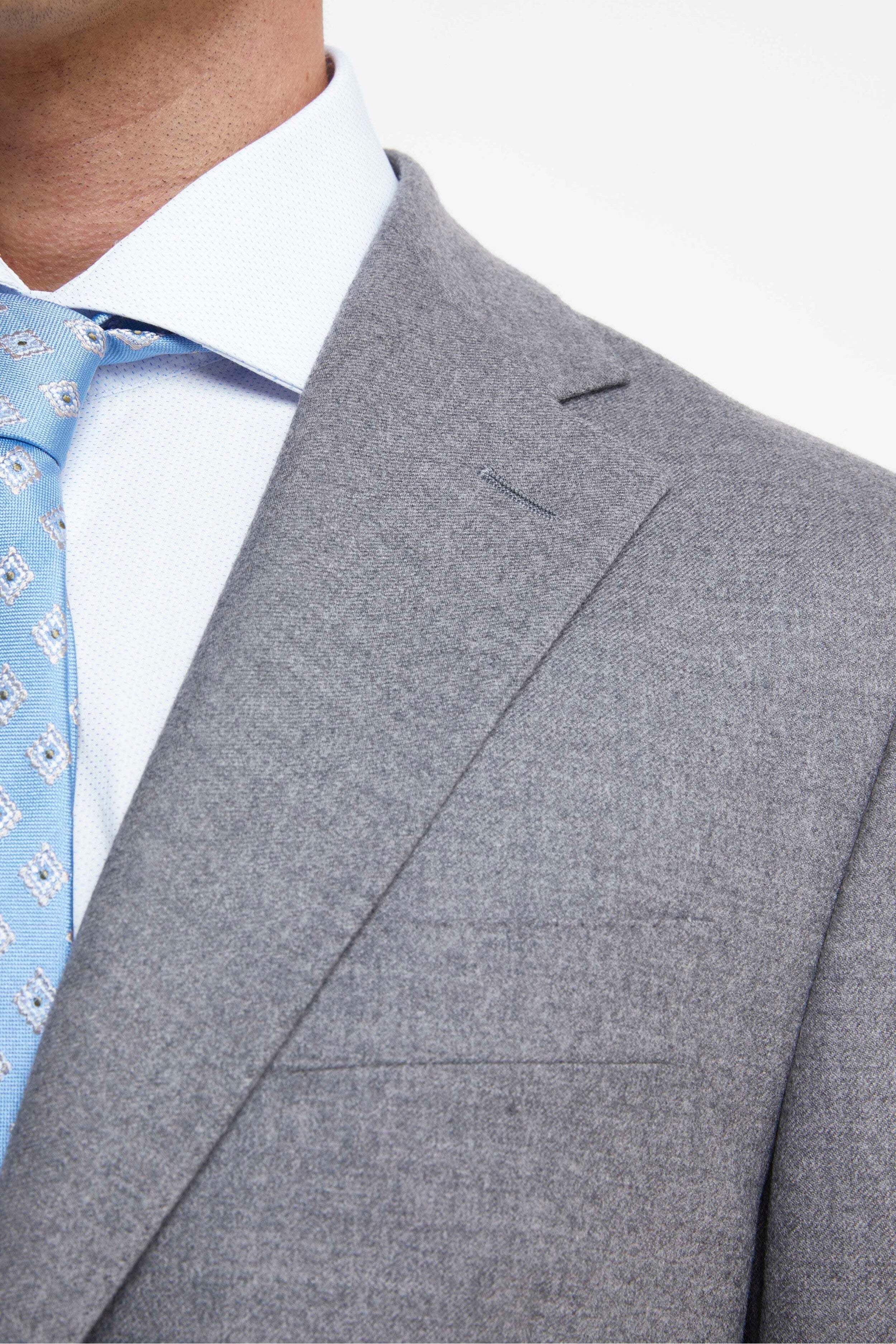 Single-Breasted Wool Suit - Light grey