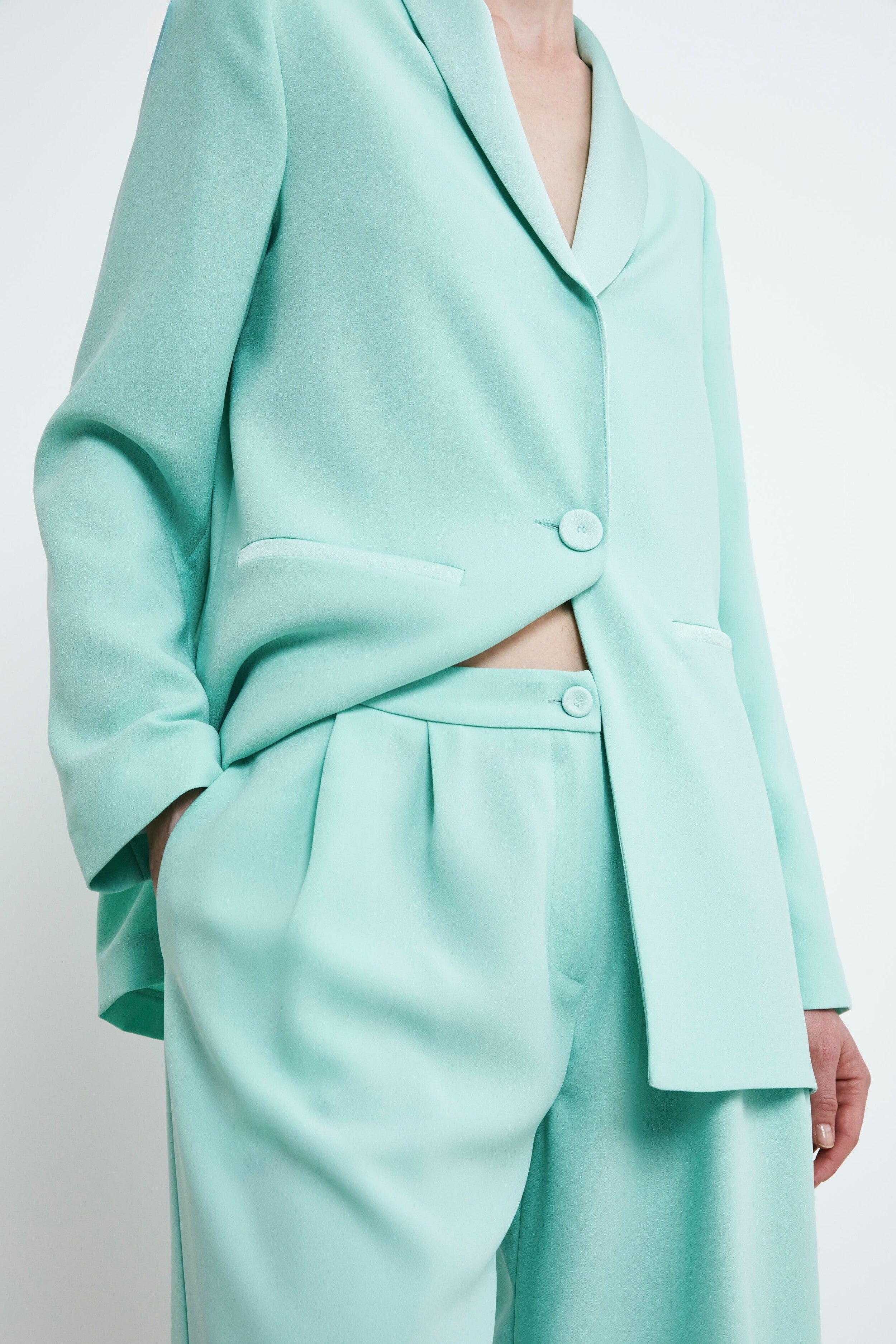 Over Elegant Trousers - Mint green