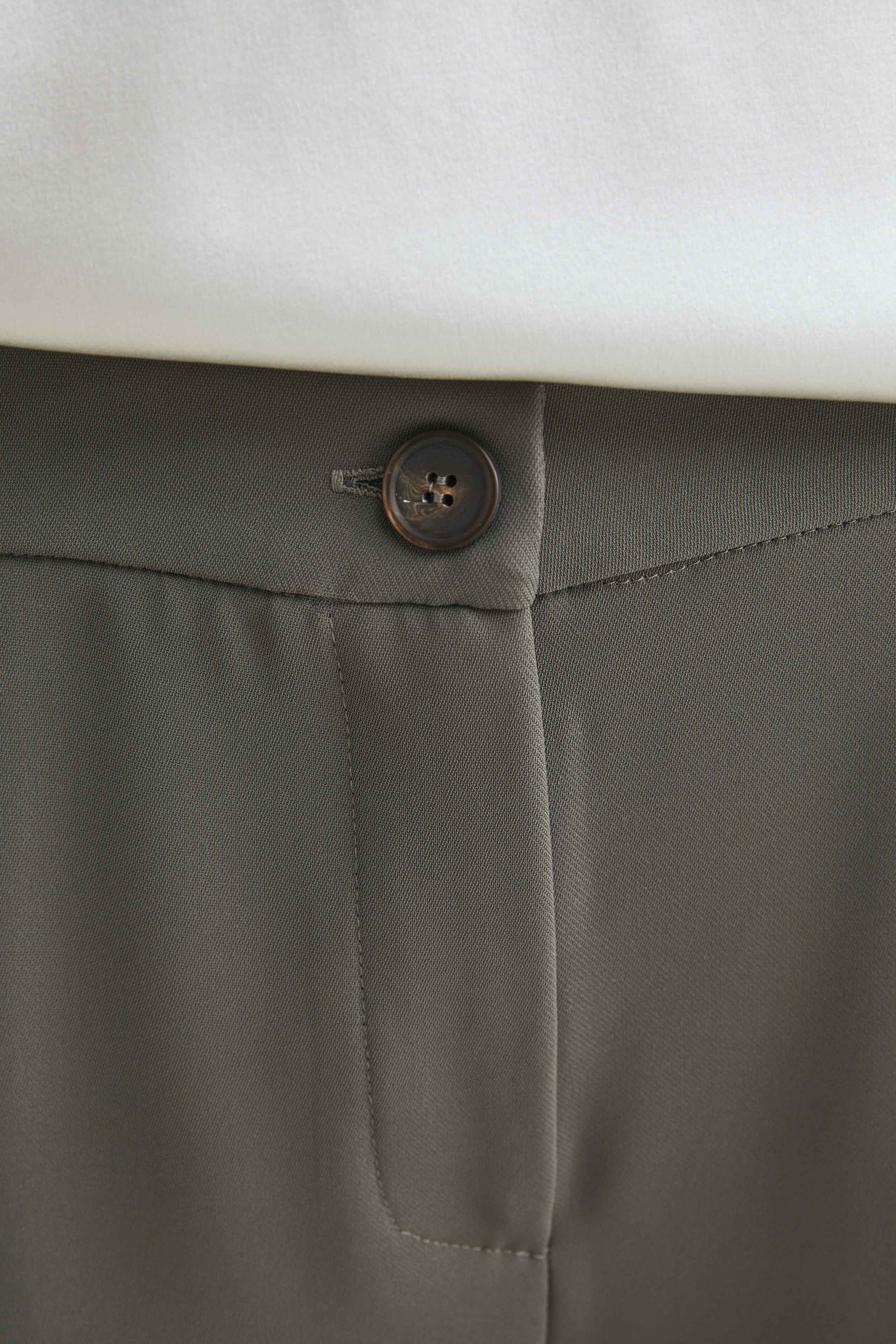 Flare trousers with pockets - Military green