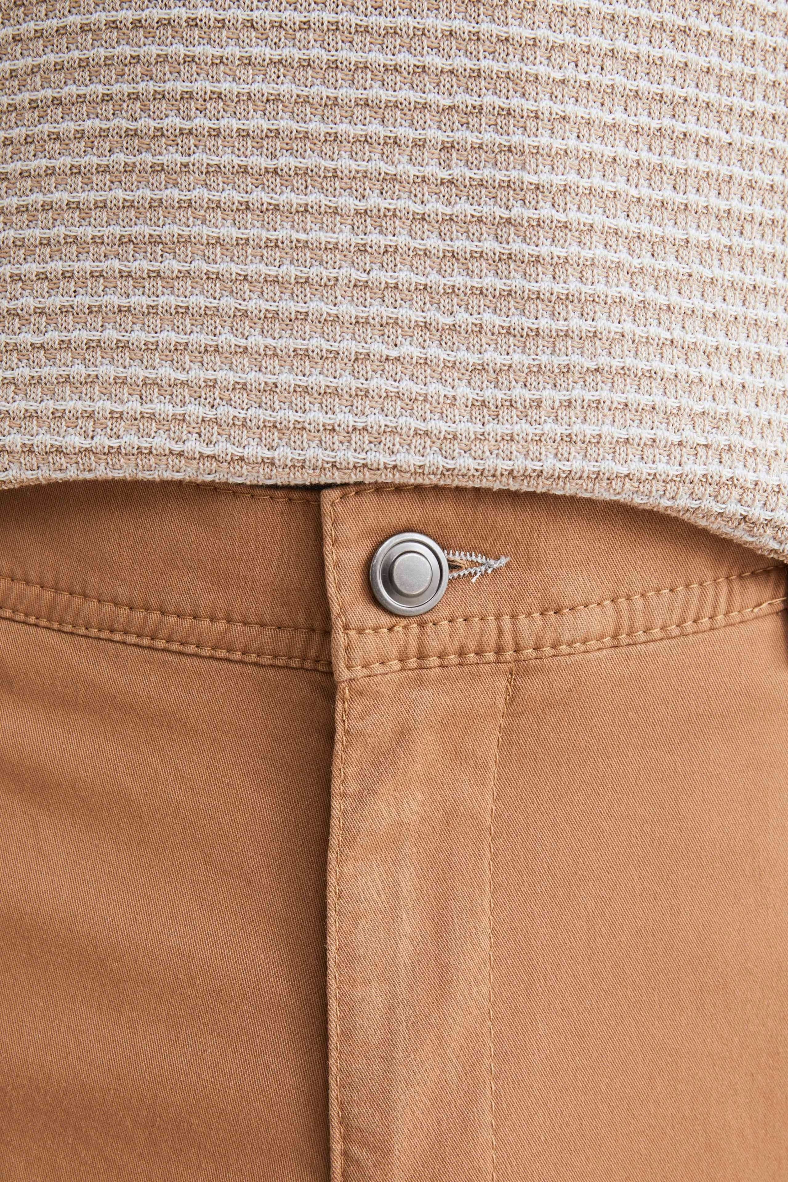 Pantalon chino en coton - Marron brûlé