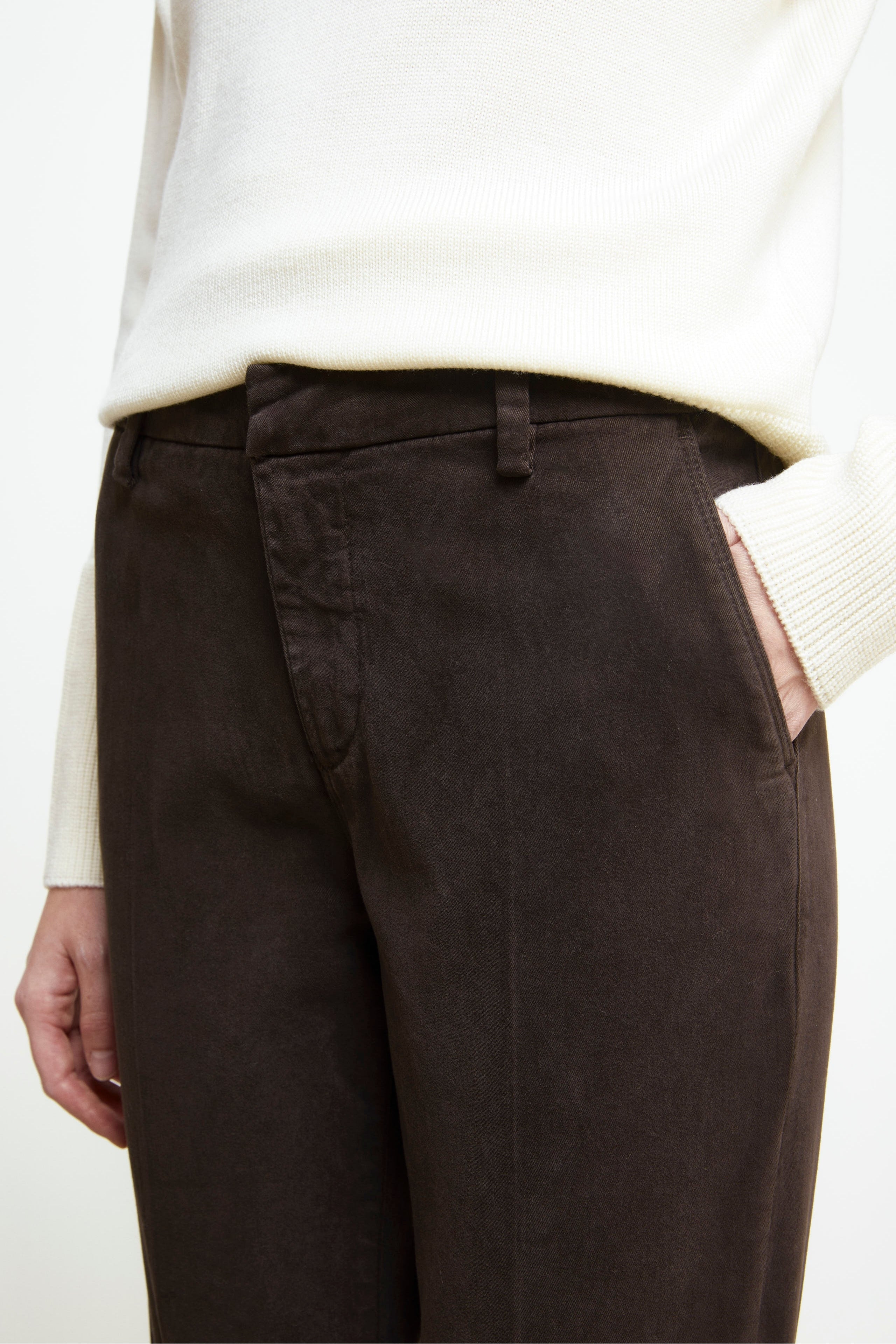 Pantalon à cinq poches - Marron foncé