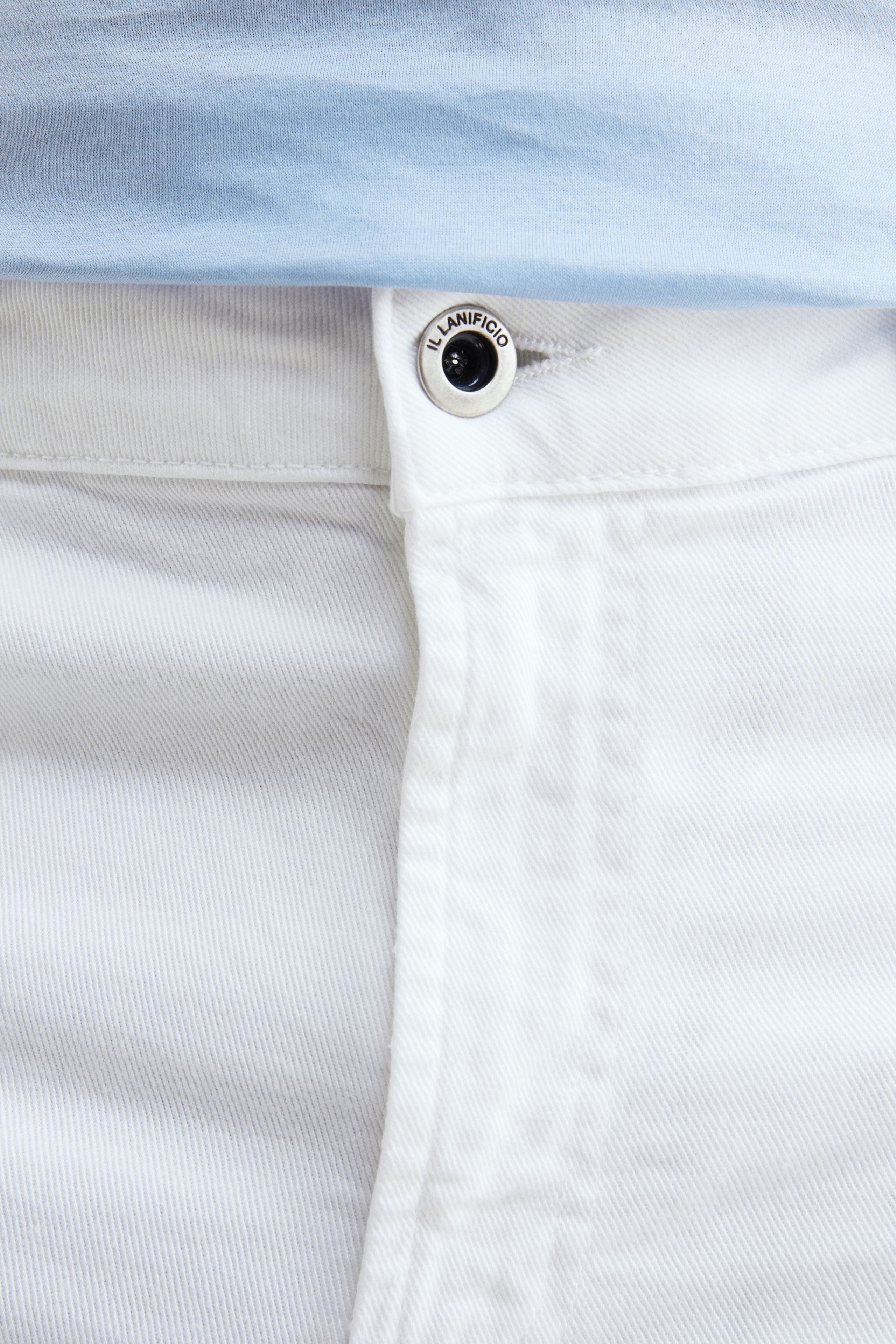 5-pocket cotton pants - WHITE