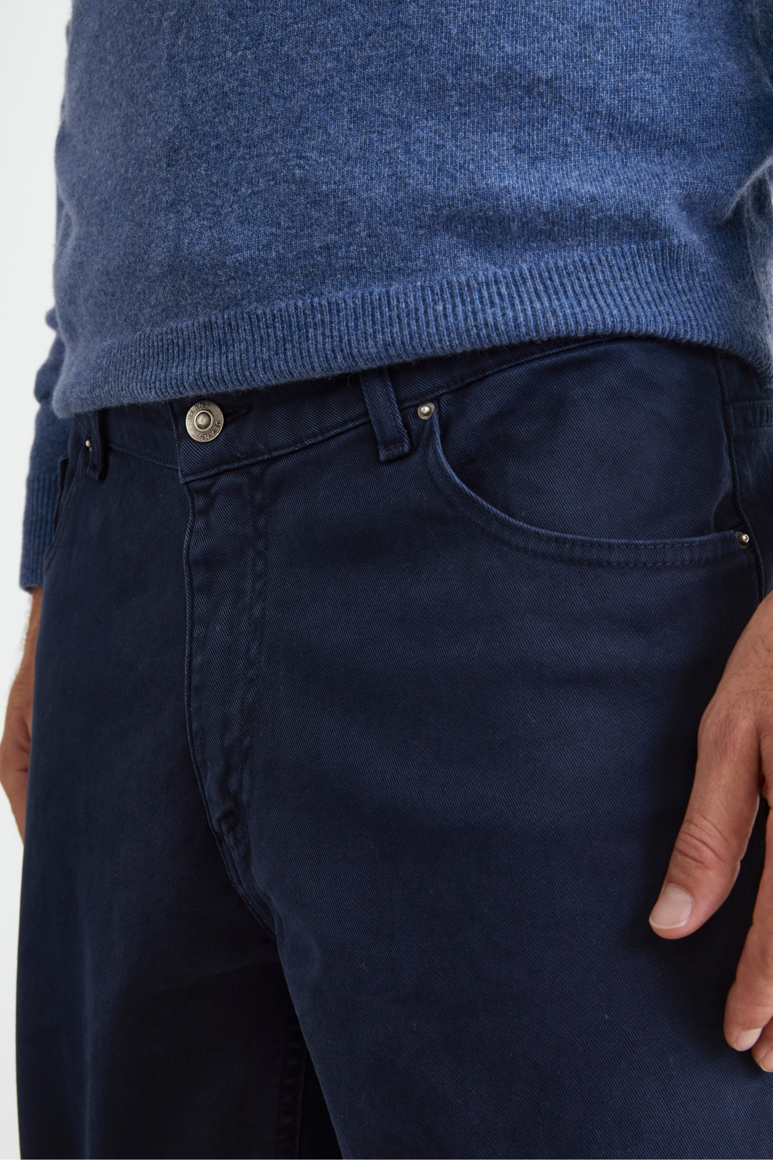 Regular Fit Five-Pocket Pants - BLUE