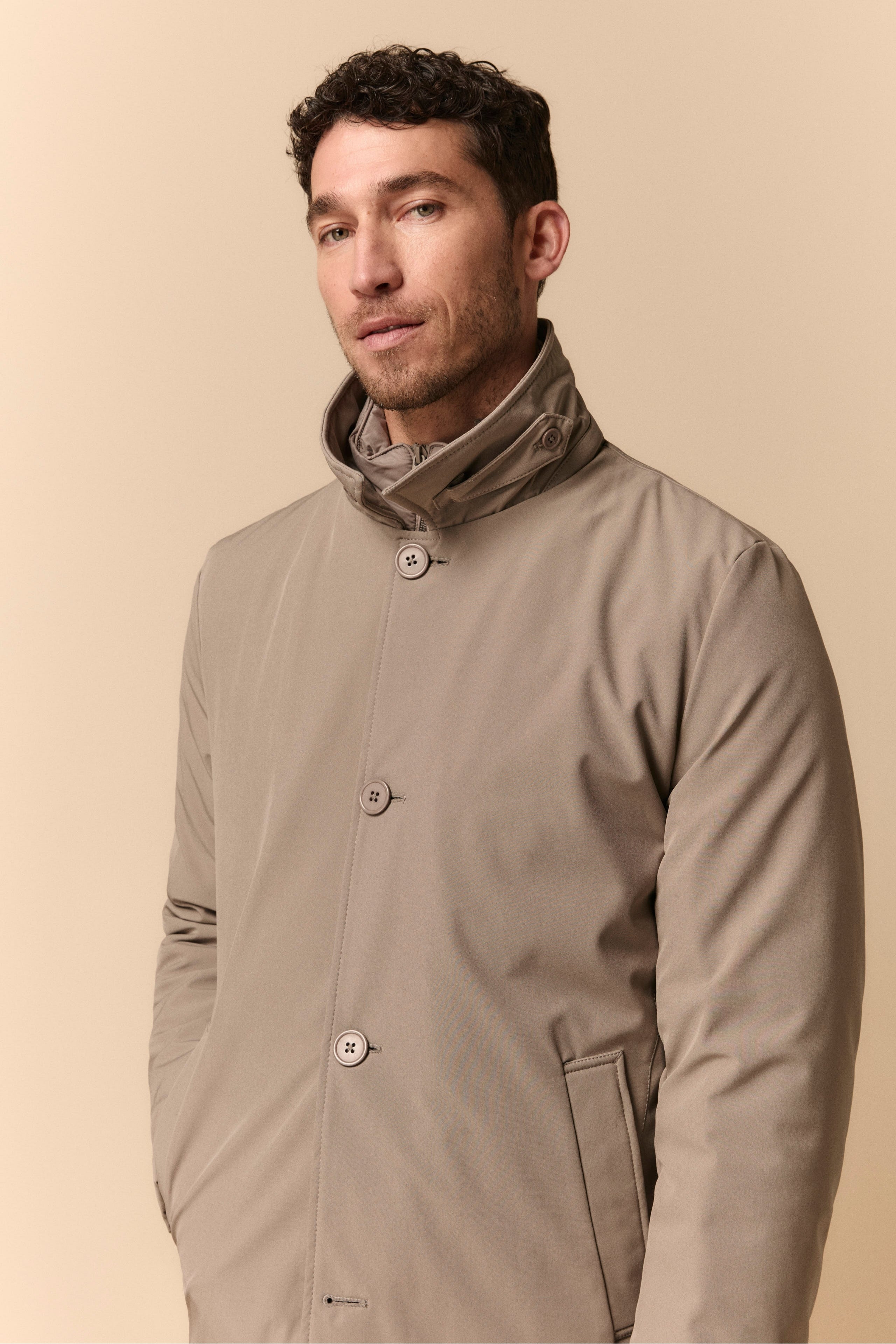 Winter Raincoat with Removable Bodywarmer - GREY