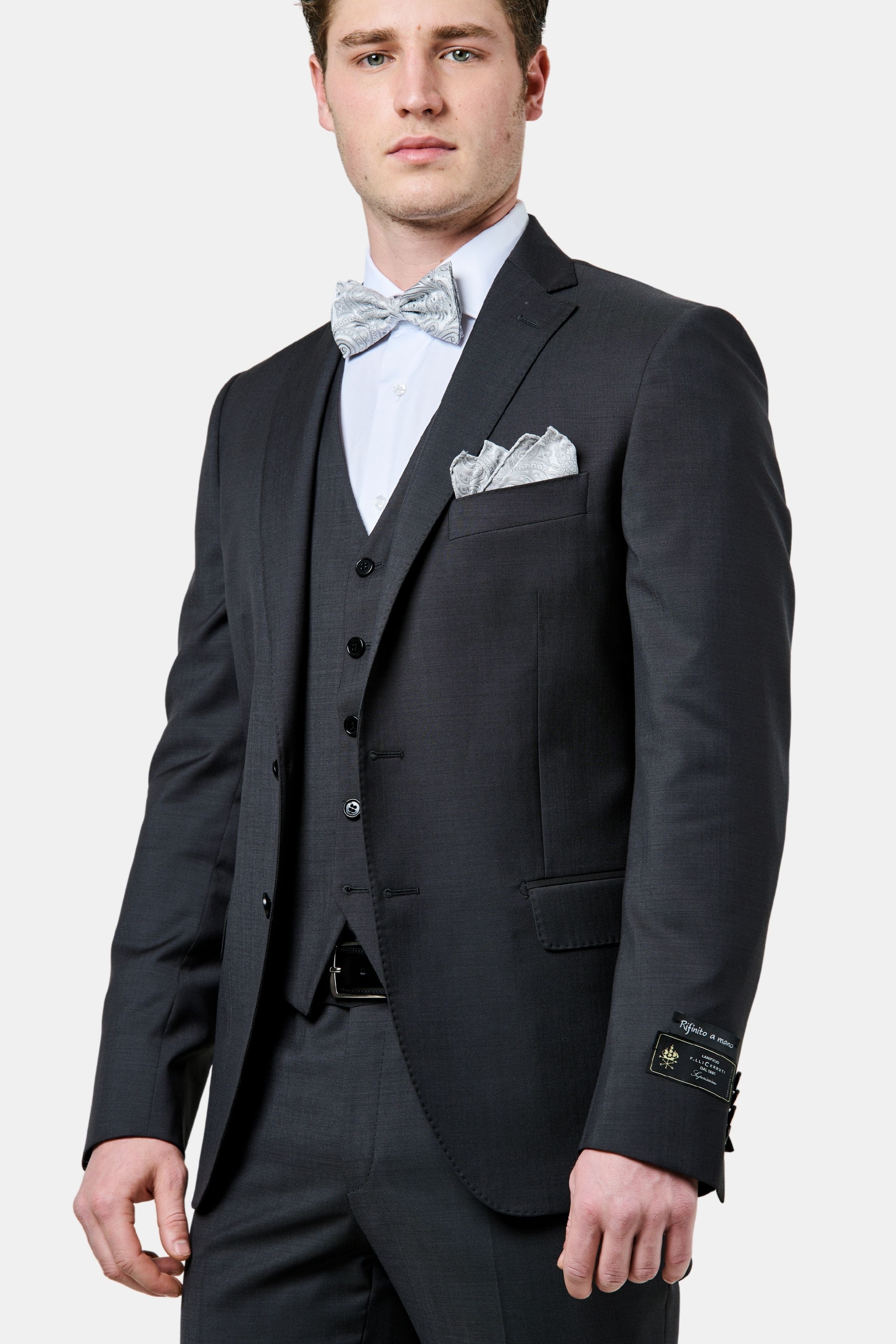 Regular fit grey wool suit - Charcoal grey