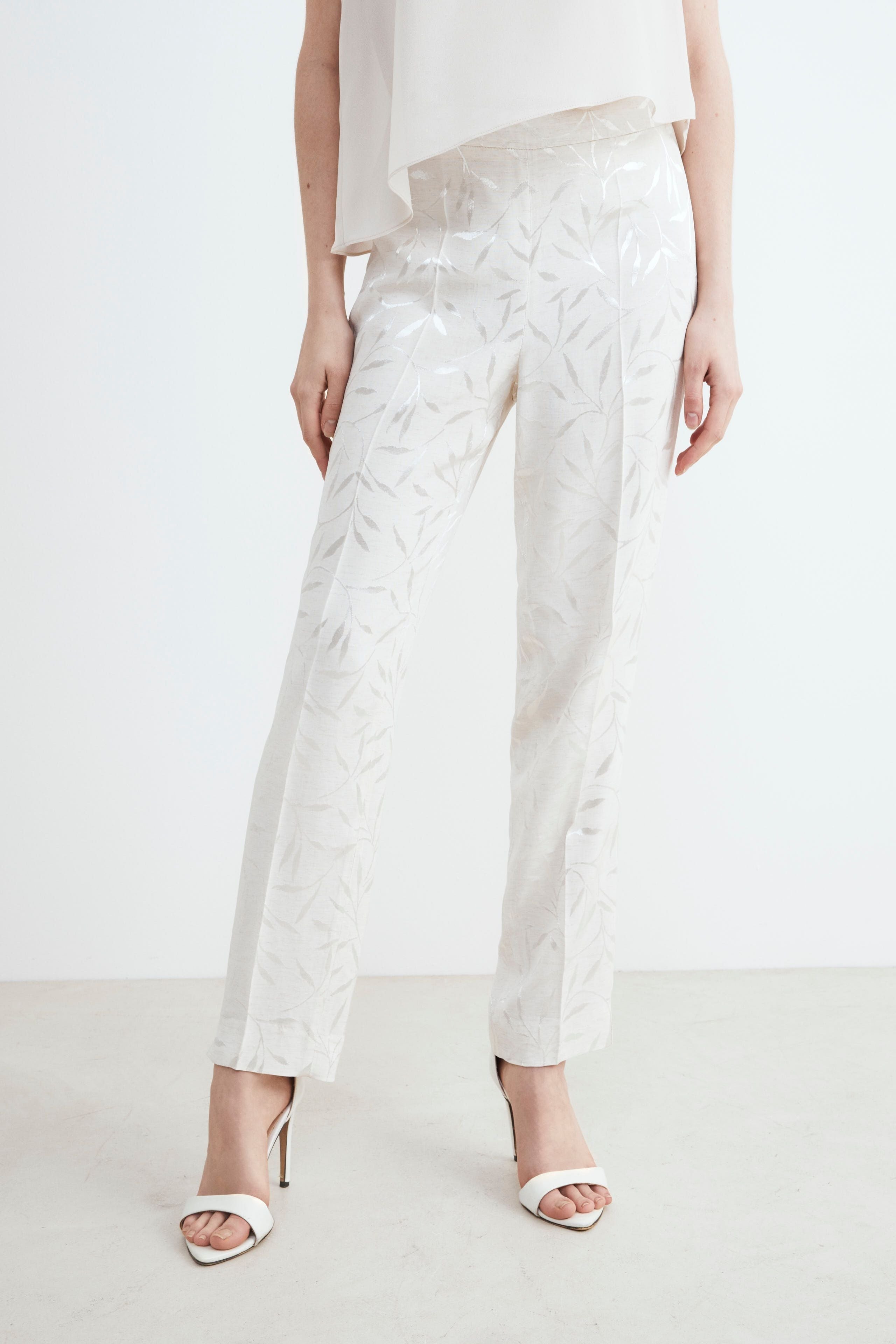 Elegant cigarette pants - ECRU