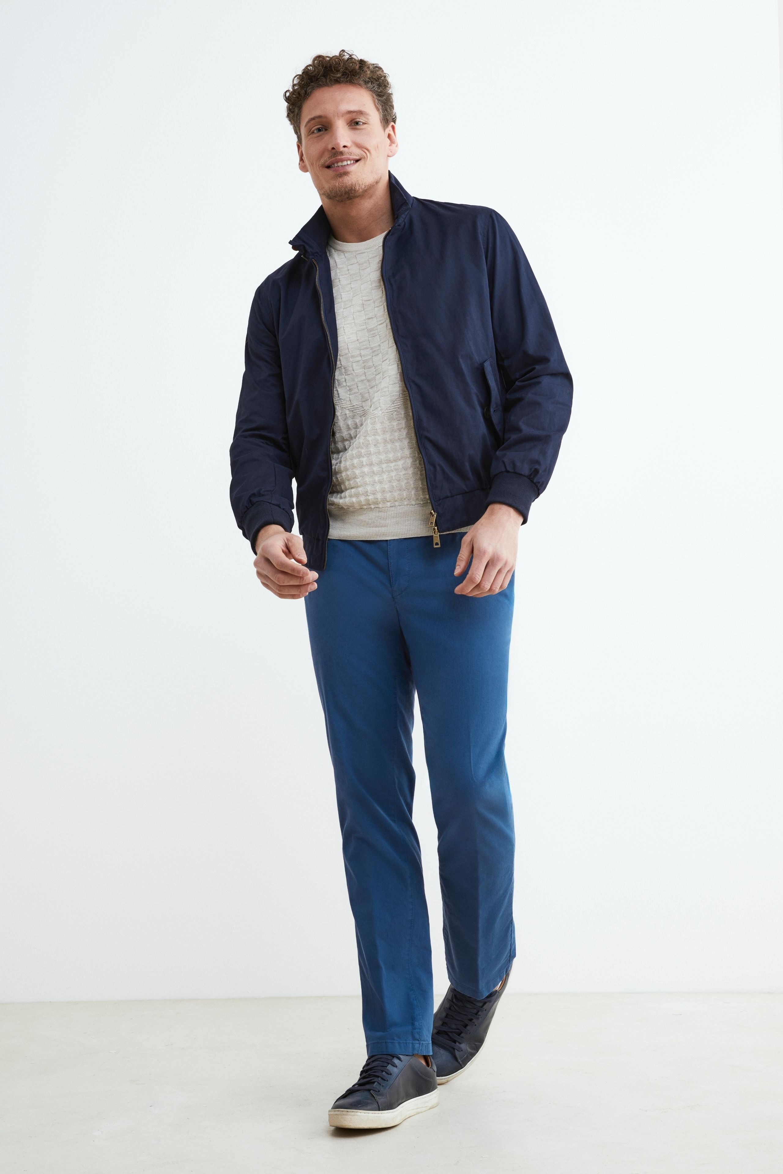 Pantalons en coton pour hommes - Bleu moyen