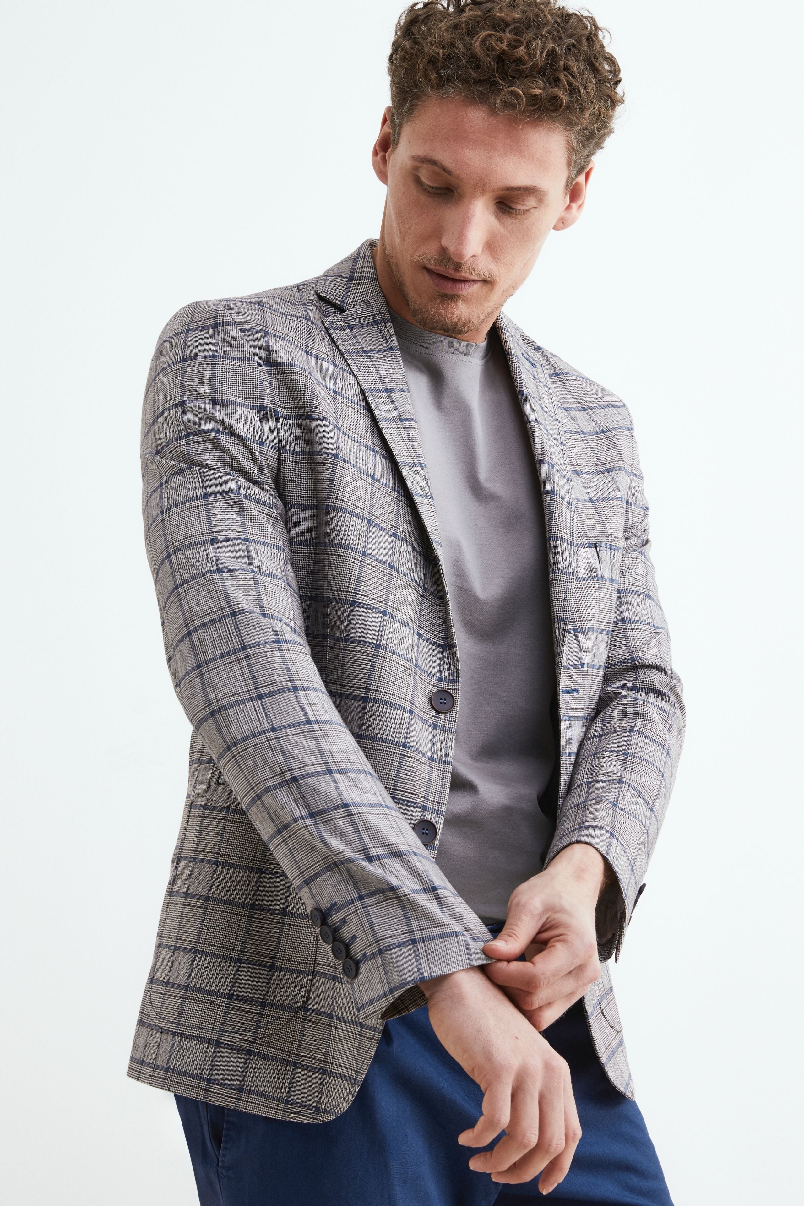 Plaid blazer - Brown check