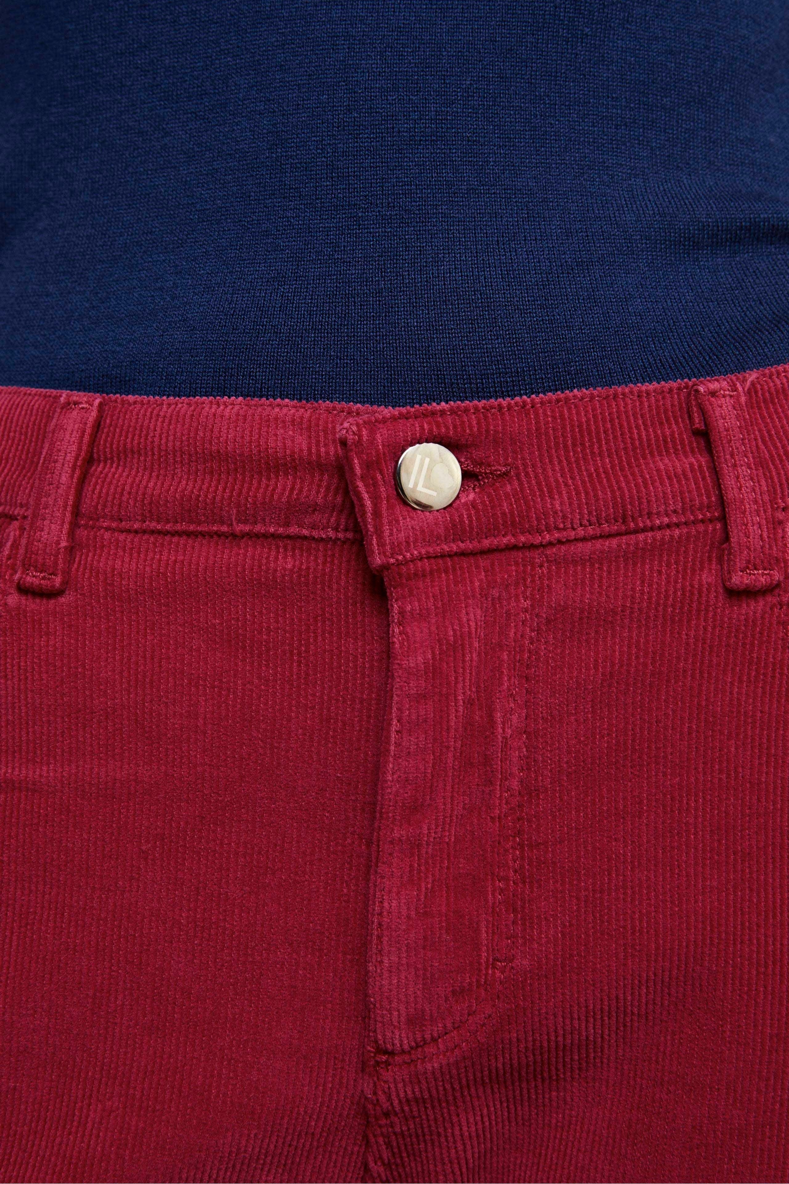 Five-Pocket Corduroy Trousers - Burgundy